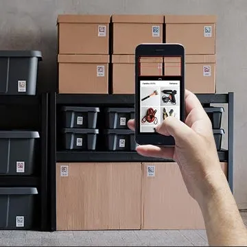 BlueLounge Quick Peek Smart Labels managing storage