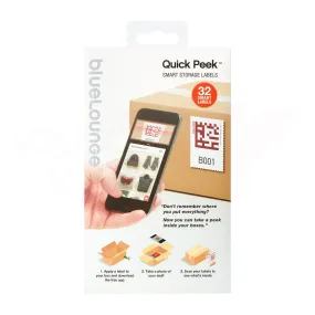 BlueLounge Quick Peek Smart Labels managing storage