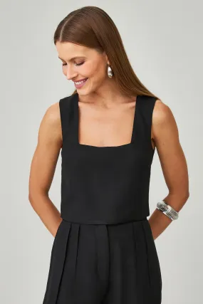 Blusa de Alfaiataria Preta Cleo