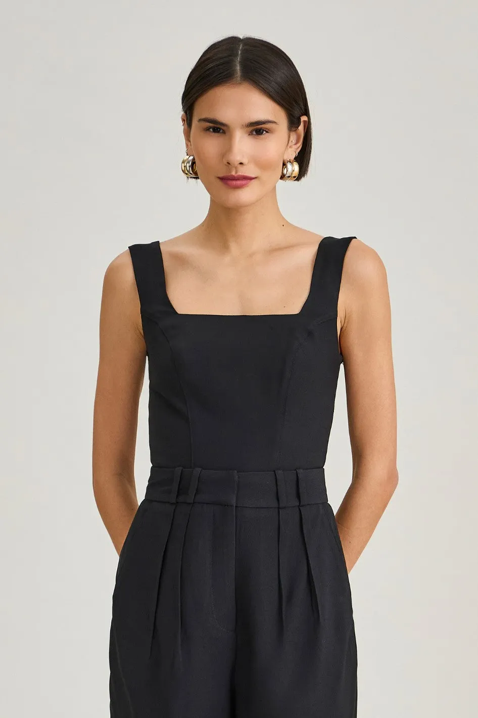 Blusa de Alfaiataria Preto Karen