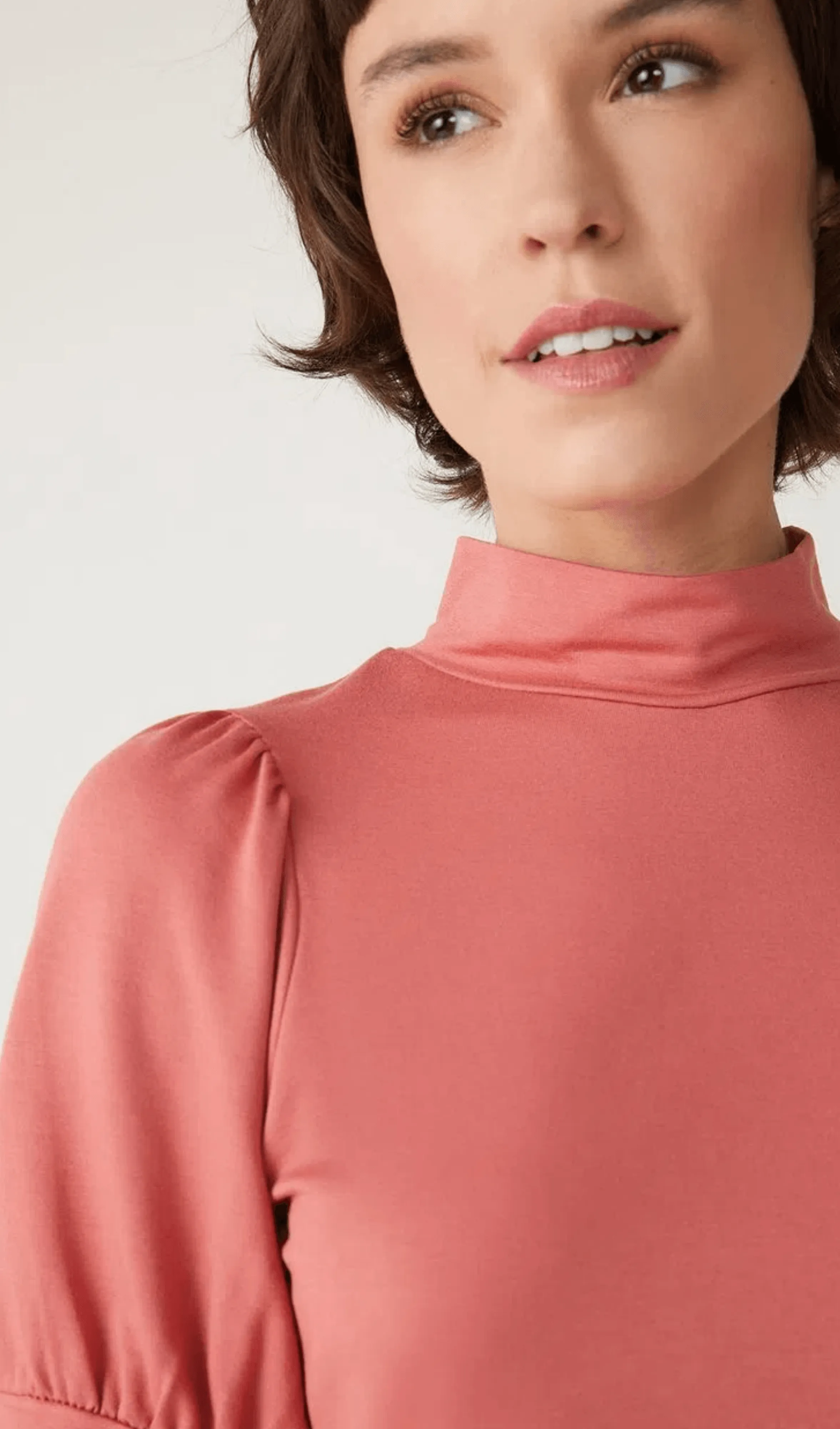 Blusa Malha Manga Bufante Shoulder