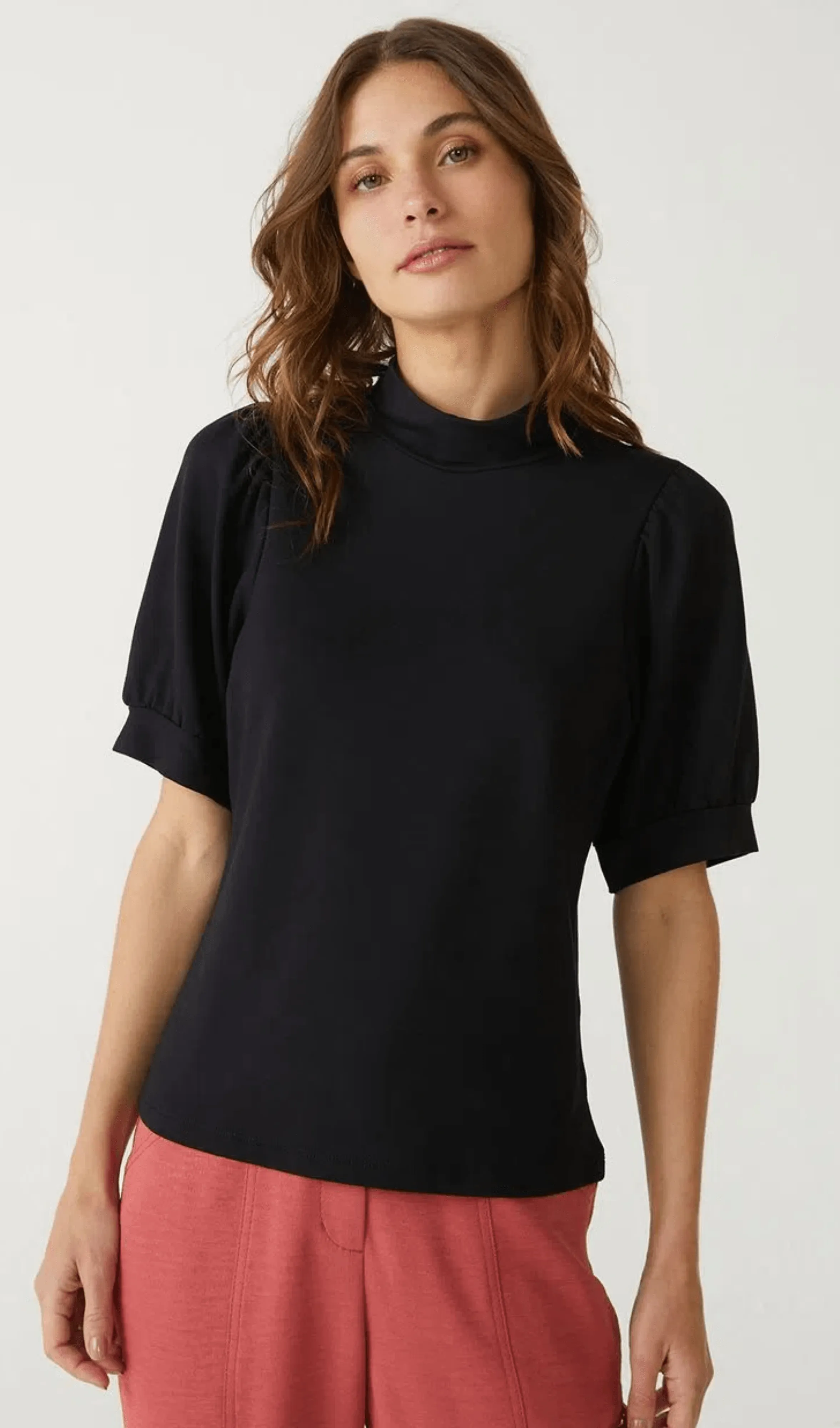 Blusa Malha Manga Bufante Shoulder