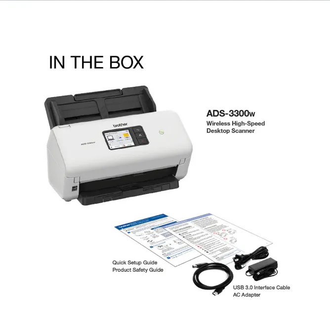 Brother ADS-3300W Wireless High-Speed Desktop Scanner