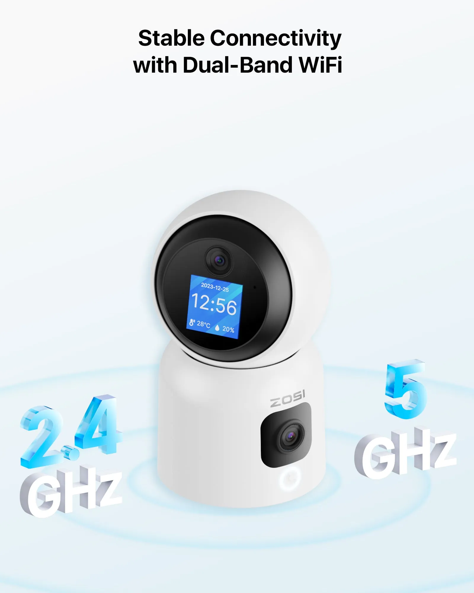 C528M 6MP 2.4GHz 5GHz WiFi Camera with Dual Lens   Max 256GB Storage