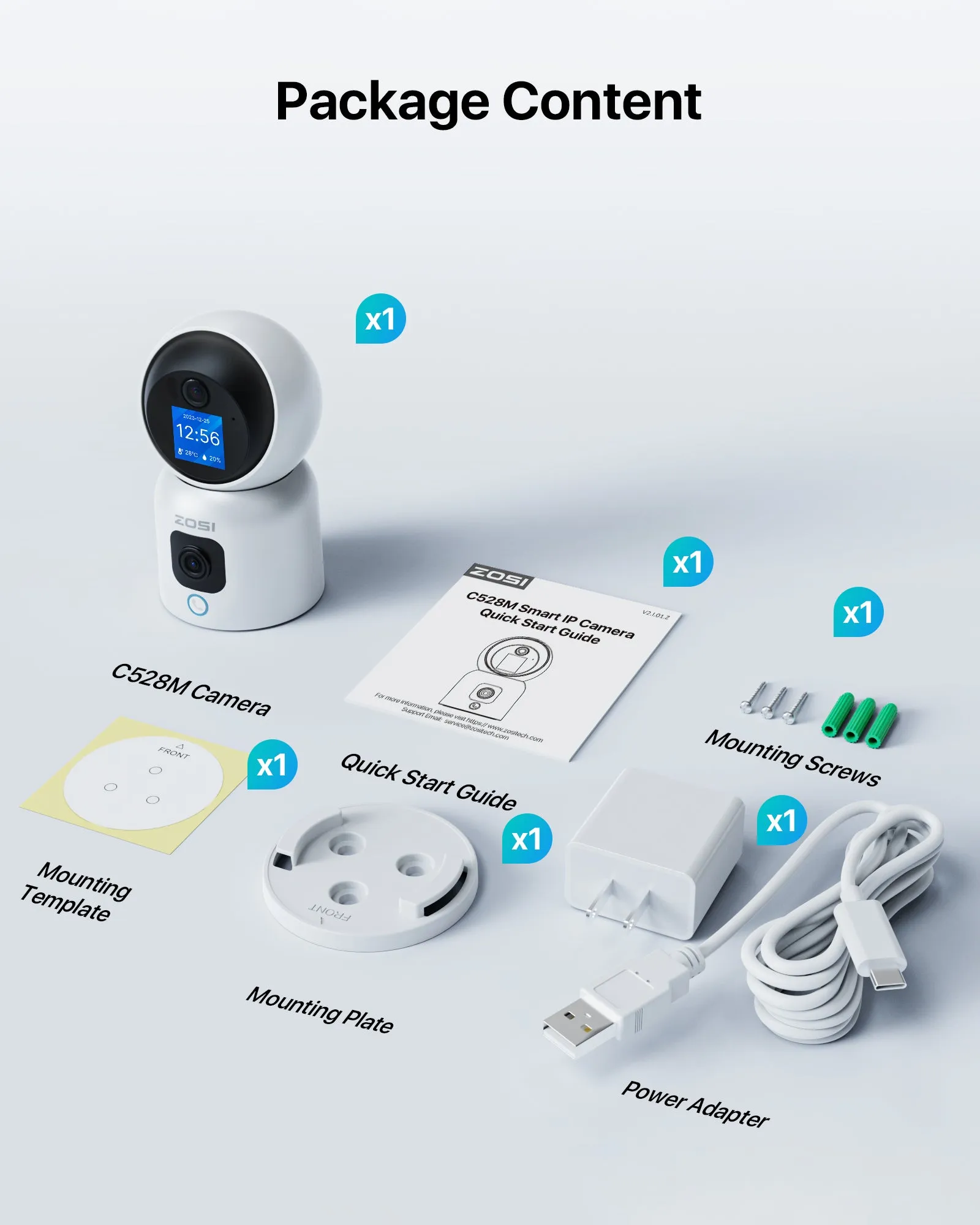 C528M 6MP 2.4GHz 5GHz WiFi Camera with Dual Lens   Max 256GB Storage