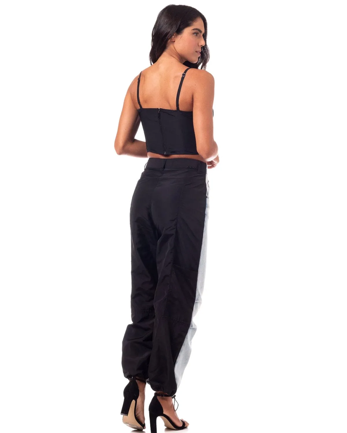 Calça Duo Jeans E Nylon COLCCI