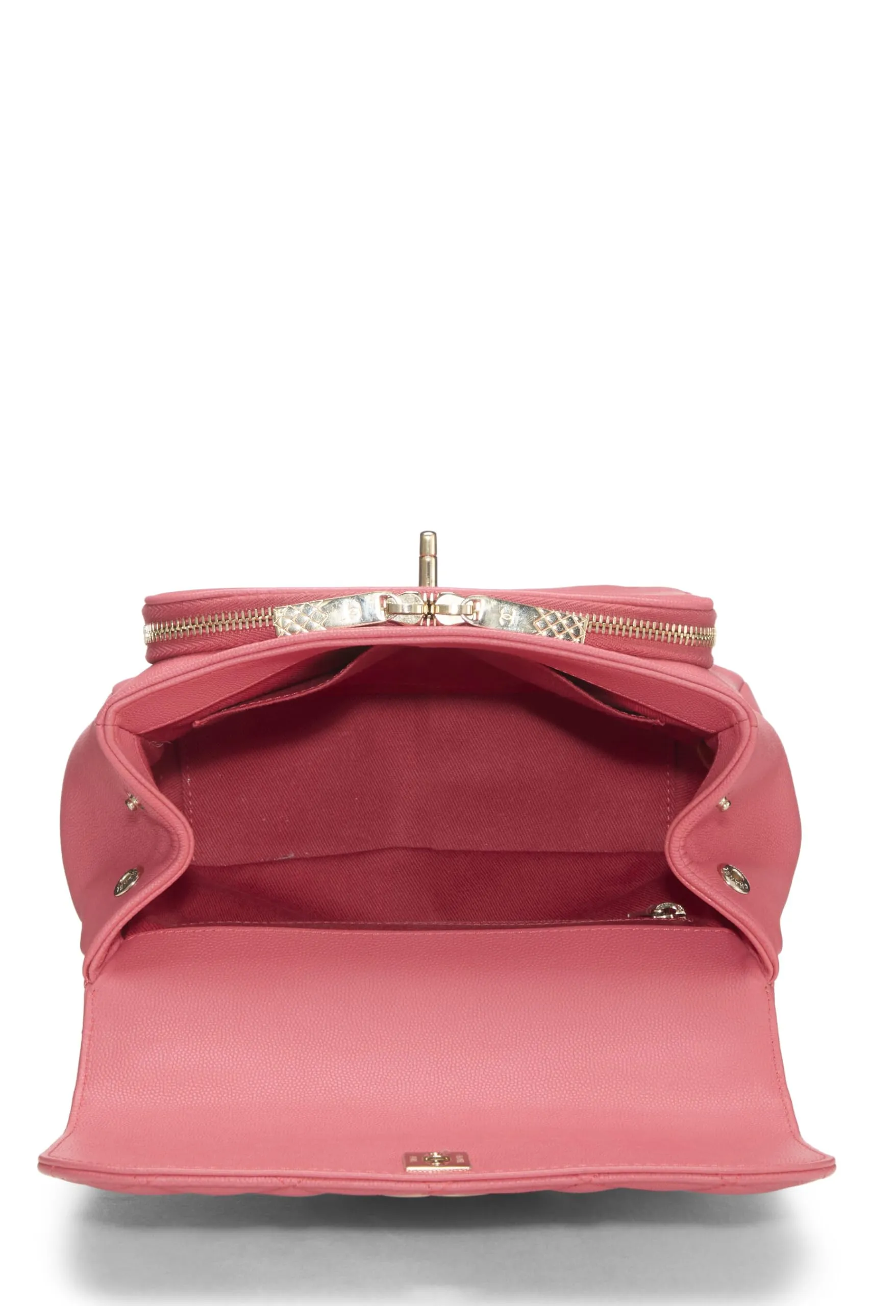 Chanel,  Pink Quilted Caviar Business Affinity Flap Bag Small, Pink