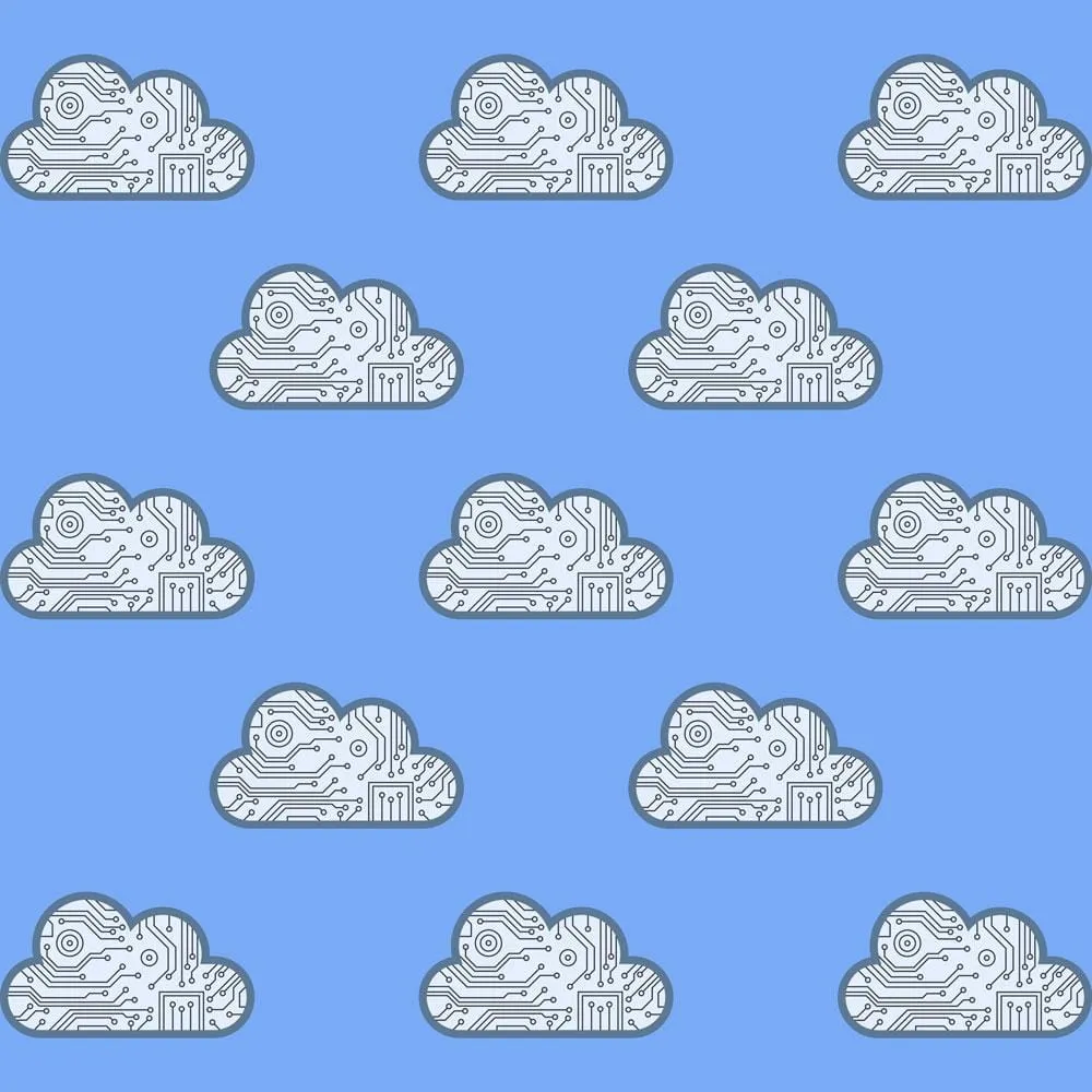 Cloud Computing Fit & Flare Dress