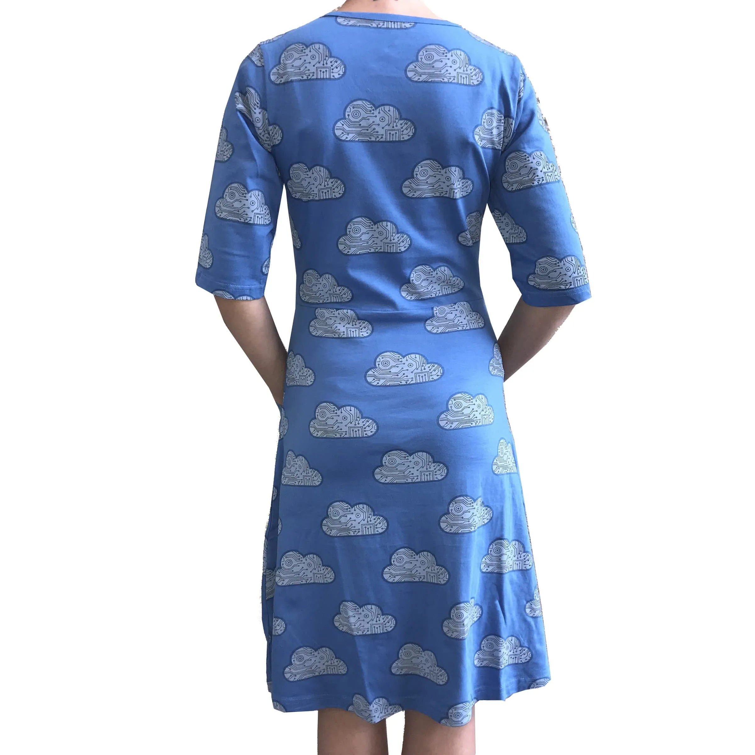 Cloud Computing Fit & Flare Dress