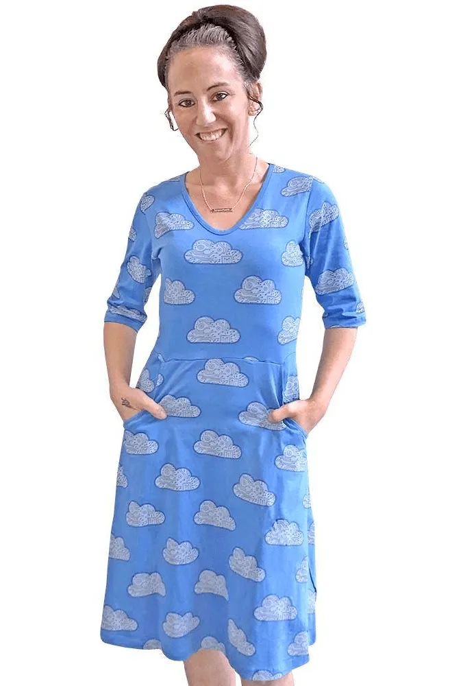 Cloud Computing Fit & Flare Dress