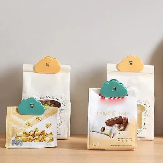 Cloud Shape Plastic Sealing Food Clips ( Pack Of 4 )