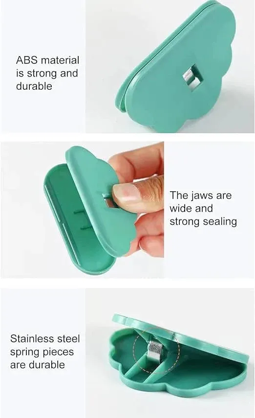 Cloud Shape Plastic Sealing Food Clips ( Pack Of 4 )