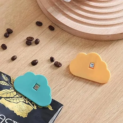 Cloud Shape Plastic Sealing Food Clips ( Pack Of 4 )