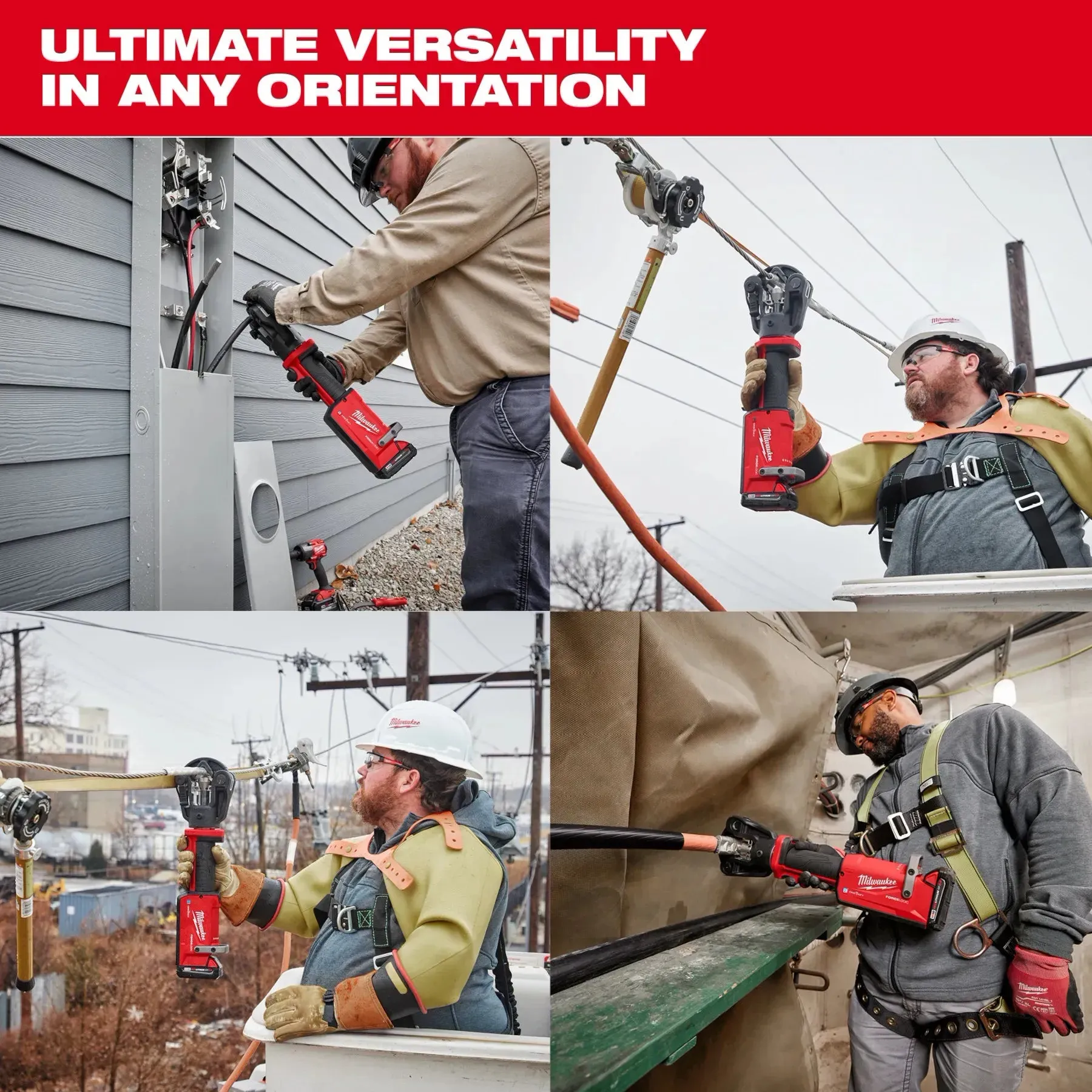 Crimper - Milwaukee M18™ FORCE LOGIC™ 11T Dieless Latched Linear Utility Crimper, 2876-22