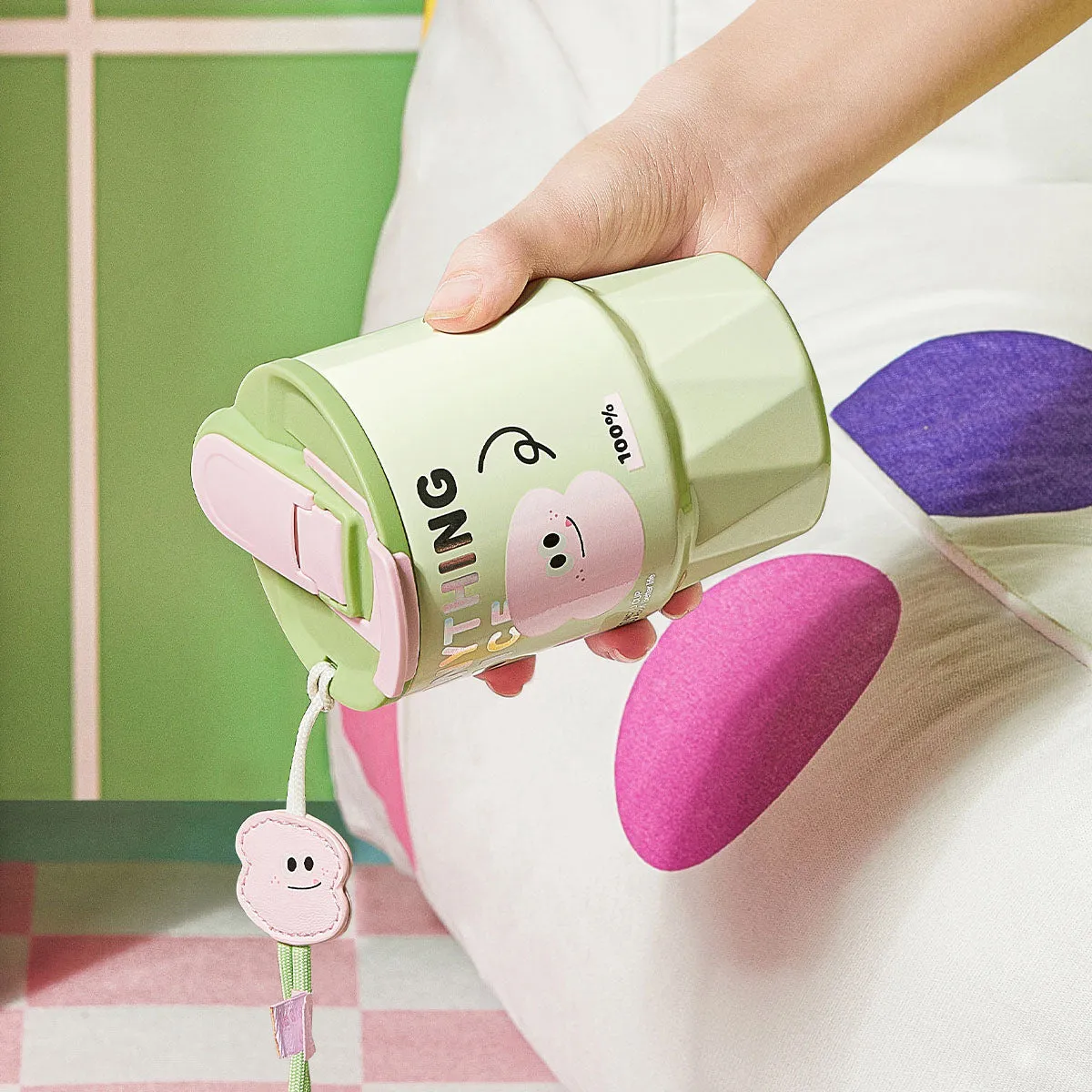 Cute Cloud Pattern Thermos