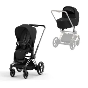 Cybex e-Priam & Lux Cot in Sepia Black