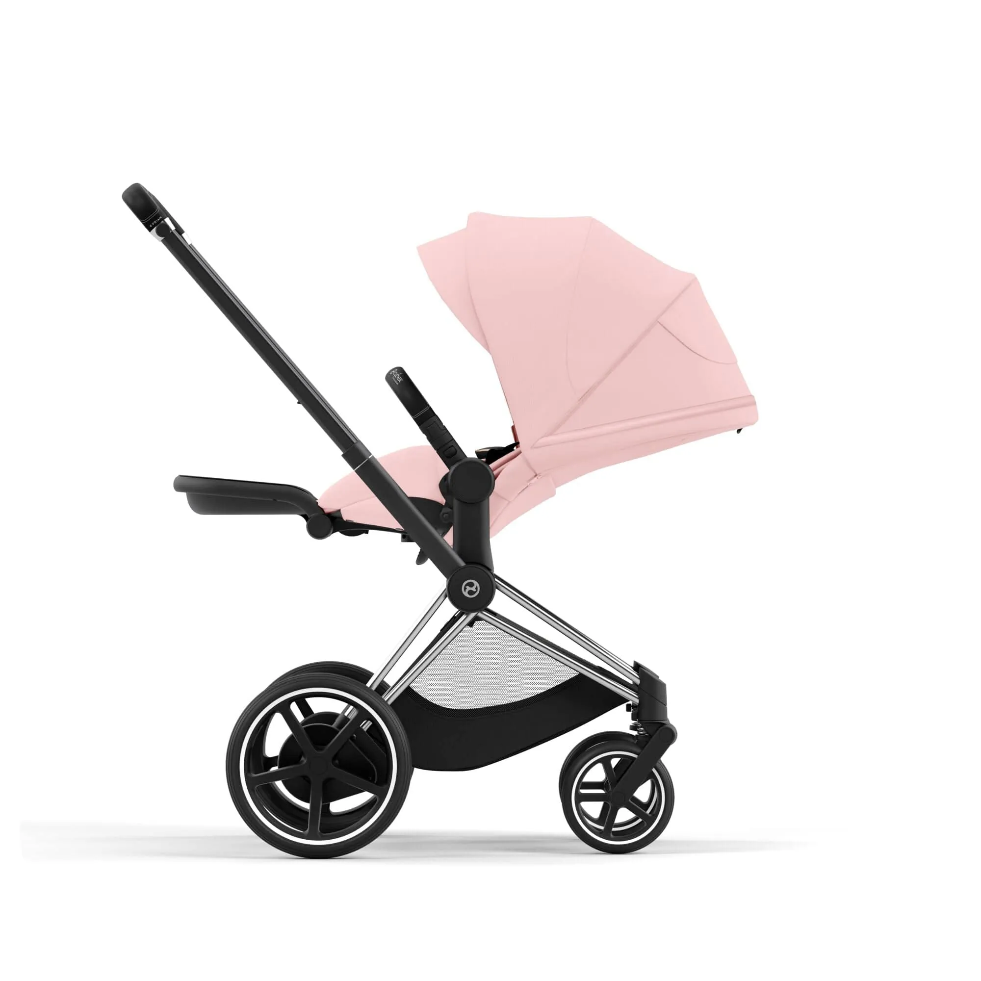 Cybex e-Priam Travel System With Cloud T in Peach Pink