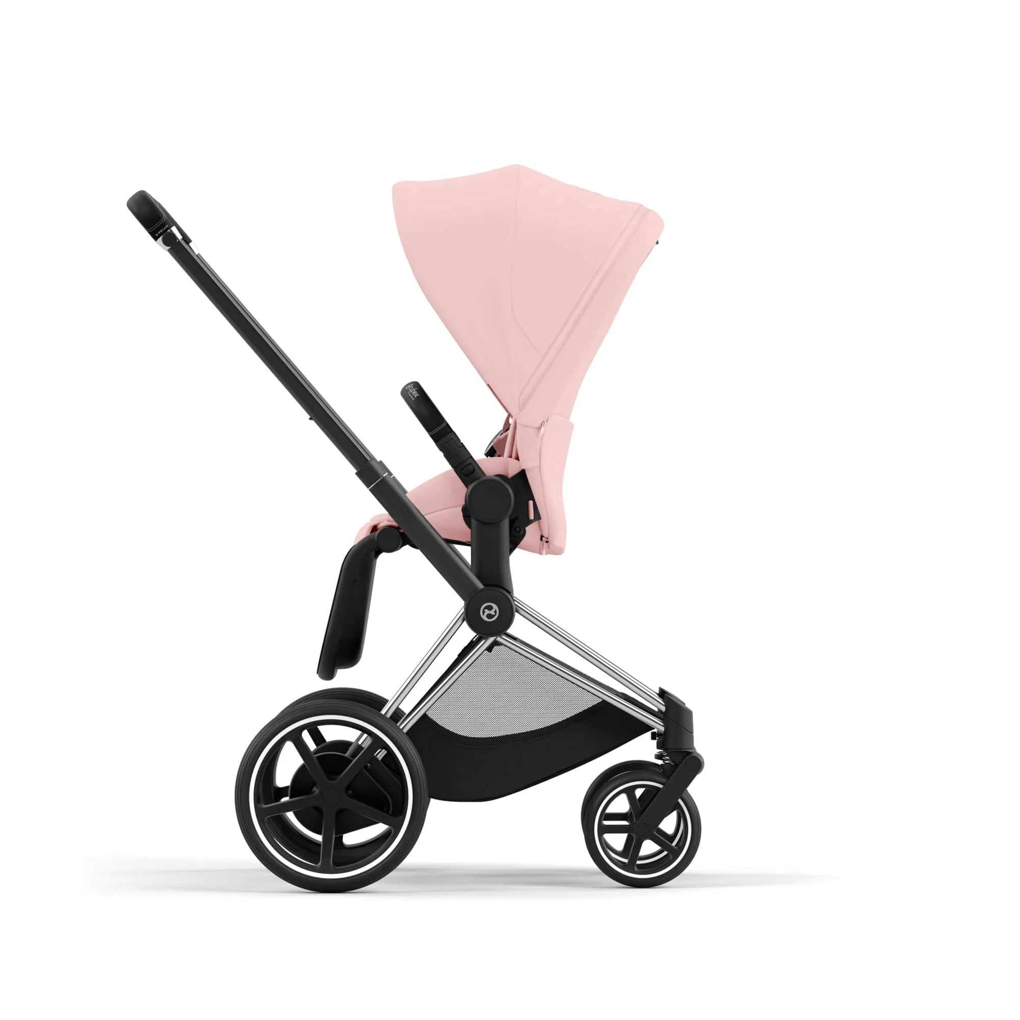 Cybex e-Priam Travel System With Cloud T in Peach Pink