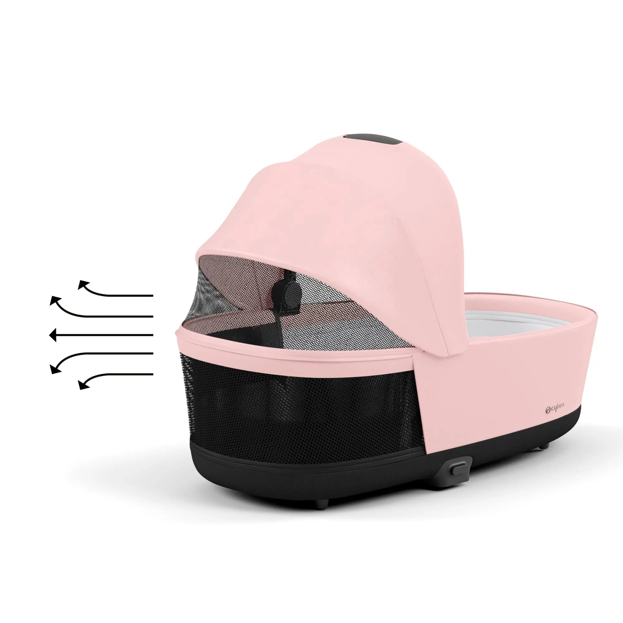 Cybex e-Priam Travel System With Cloud T in Peach Pink