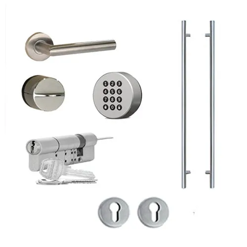 DANAPAD V3 PUSHBUTTON SMART LOCK BLUETOOTH COMPANION - SATIN CHROME