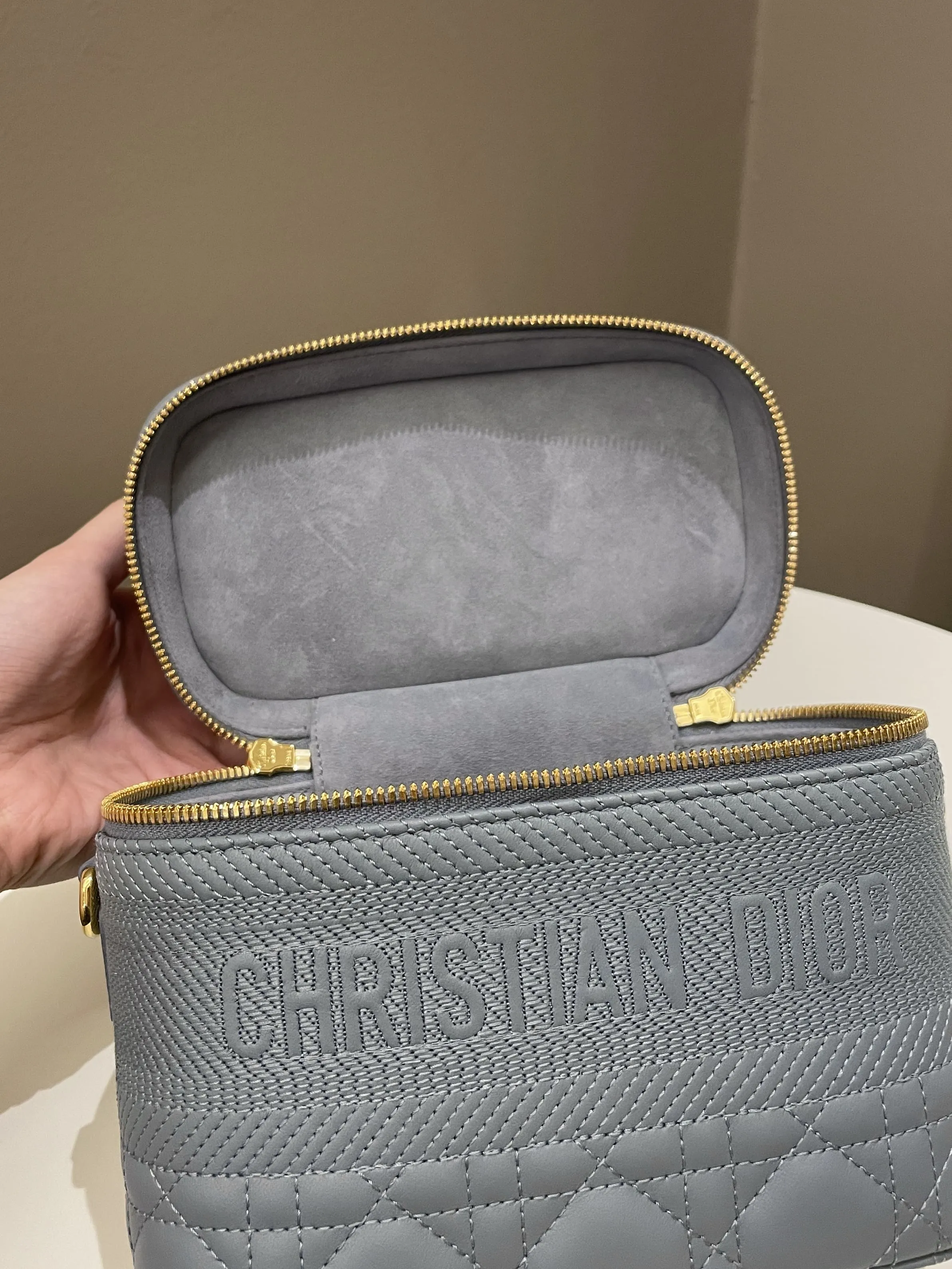 Dior Lady Dior Cannage Travel Vanity Cloud Blue