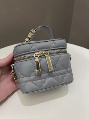 Dior Micro Lady Dior Vanity Case Cloud Blue
