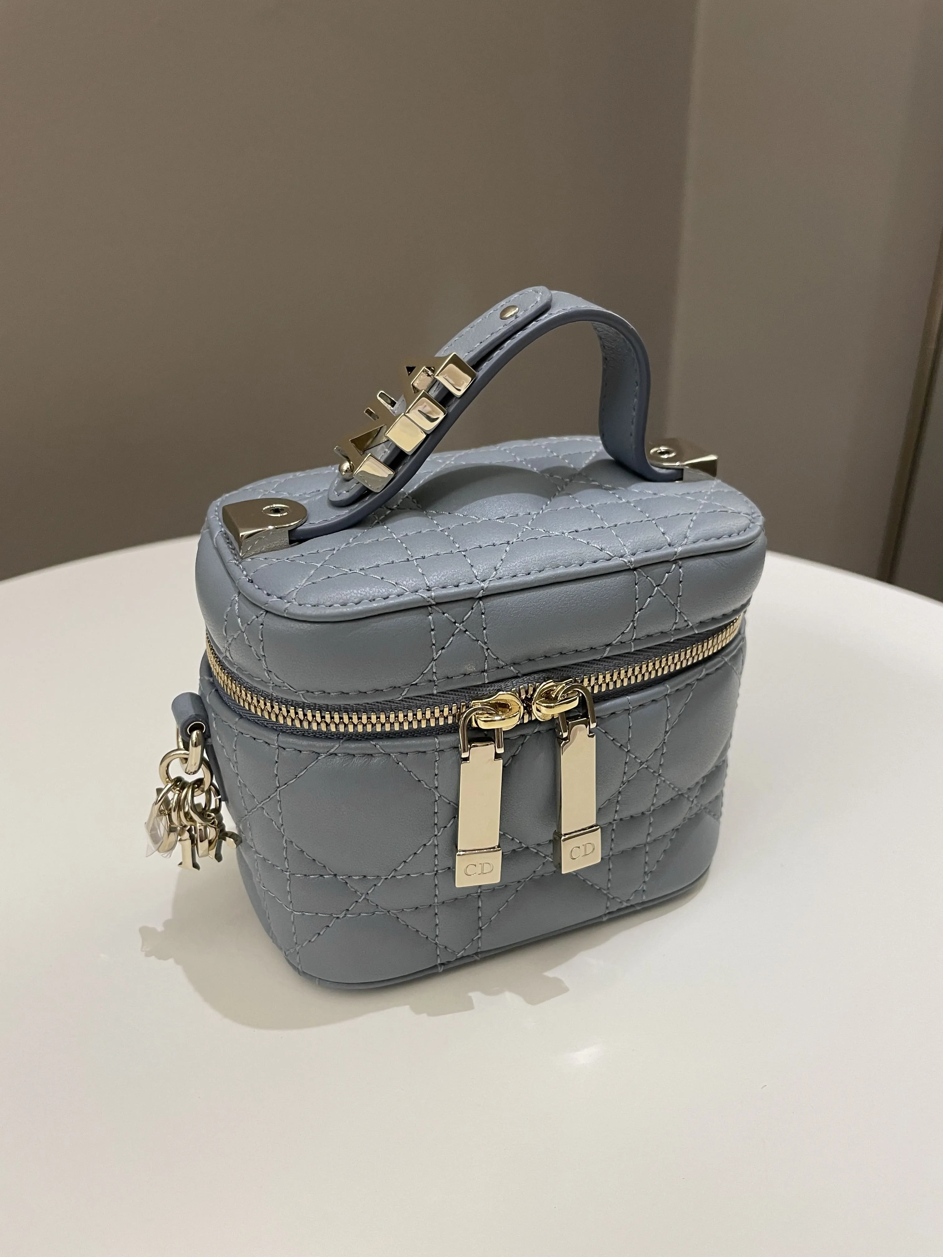 Dior Micro Lady Dior Vanity Case Cloud Blue