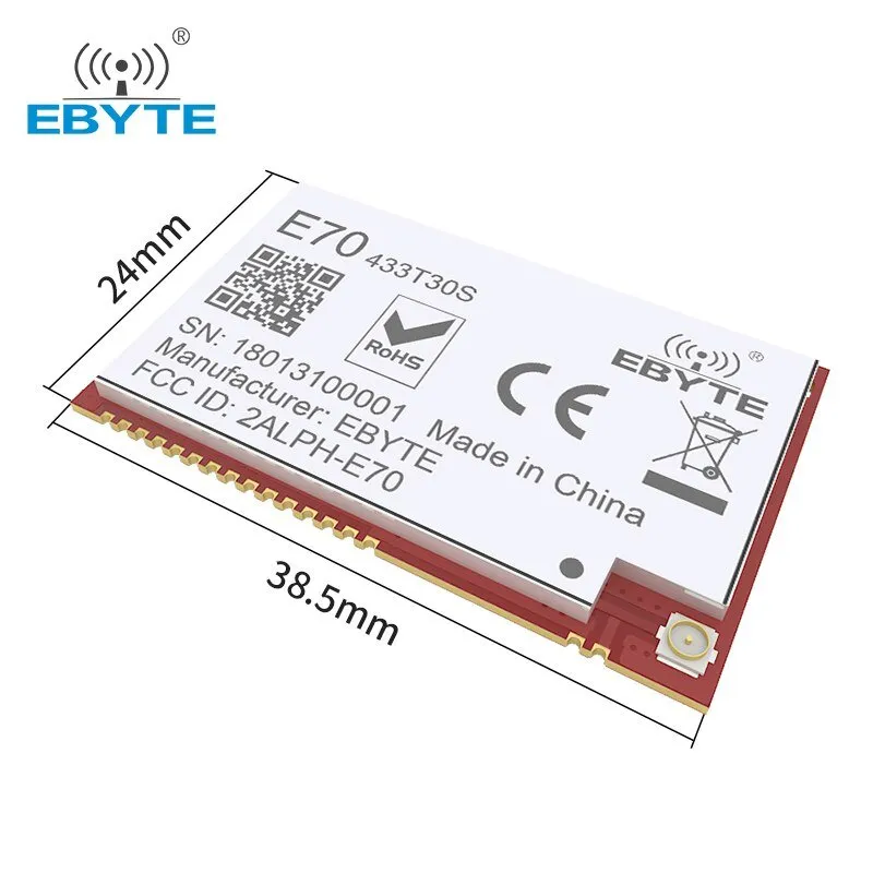 EBYTE E70-433T30S TI CC1310 chip 433MHz Module Wireless Transceiver 30dBm UART Interface Long Distance 6km IPEX Antenna Receiver