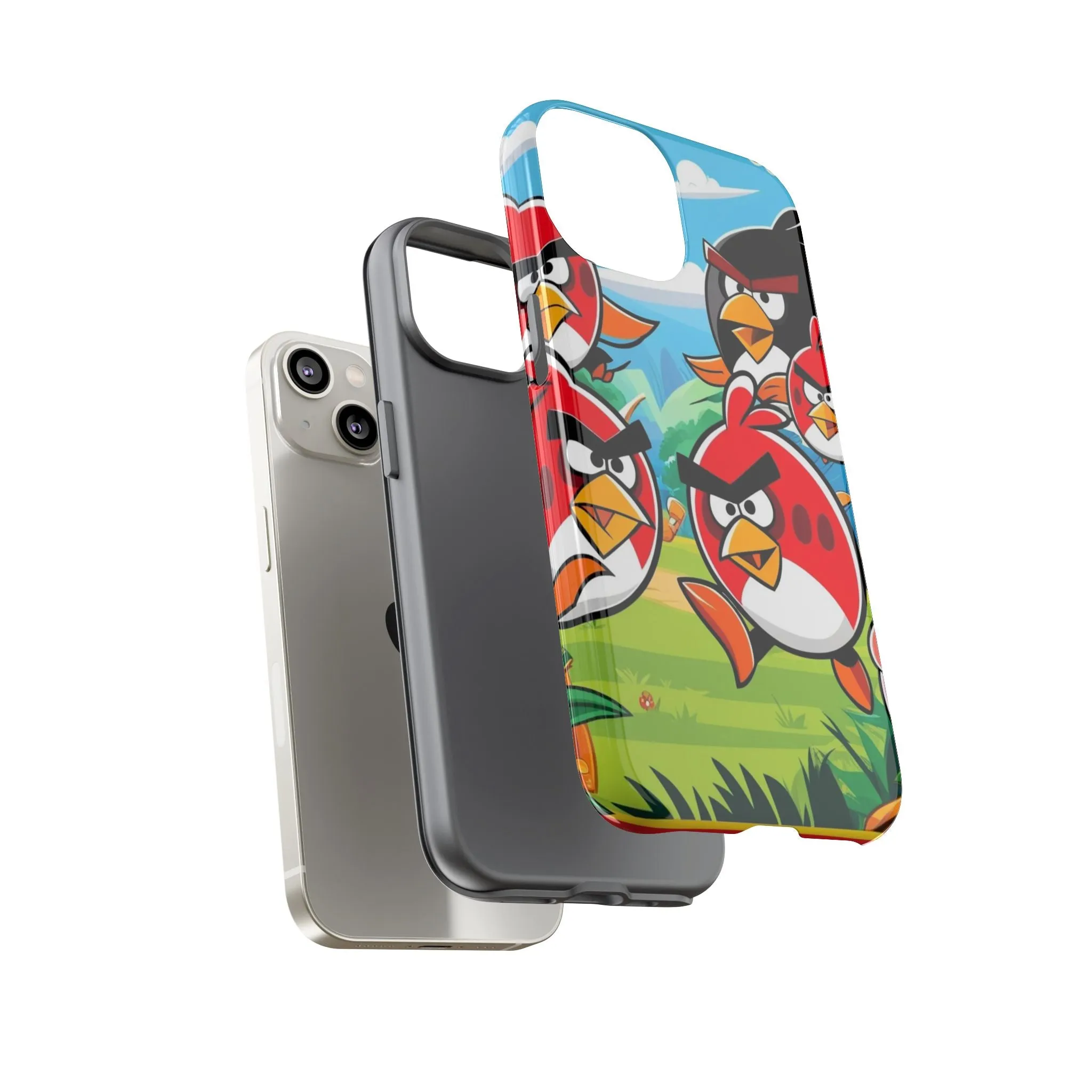 Electronic Cloud Angry Birds-Themed Protective Phone Case – A Perfect Holiday Gift for Gamers!