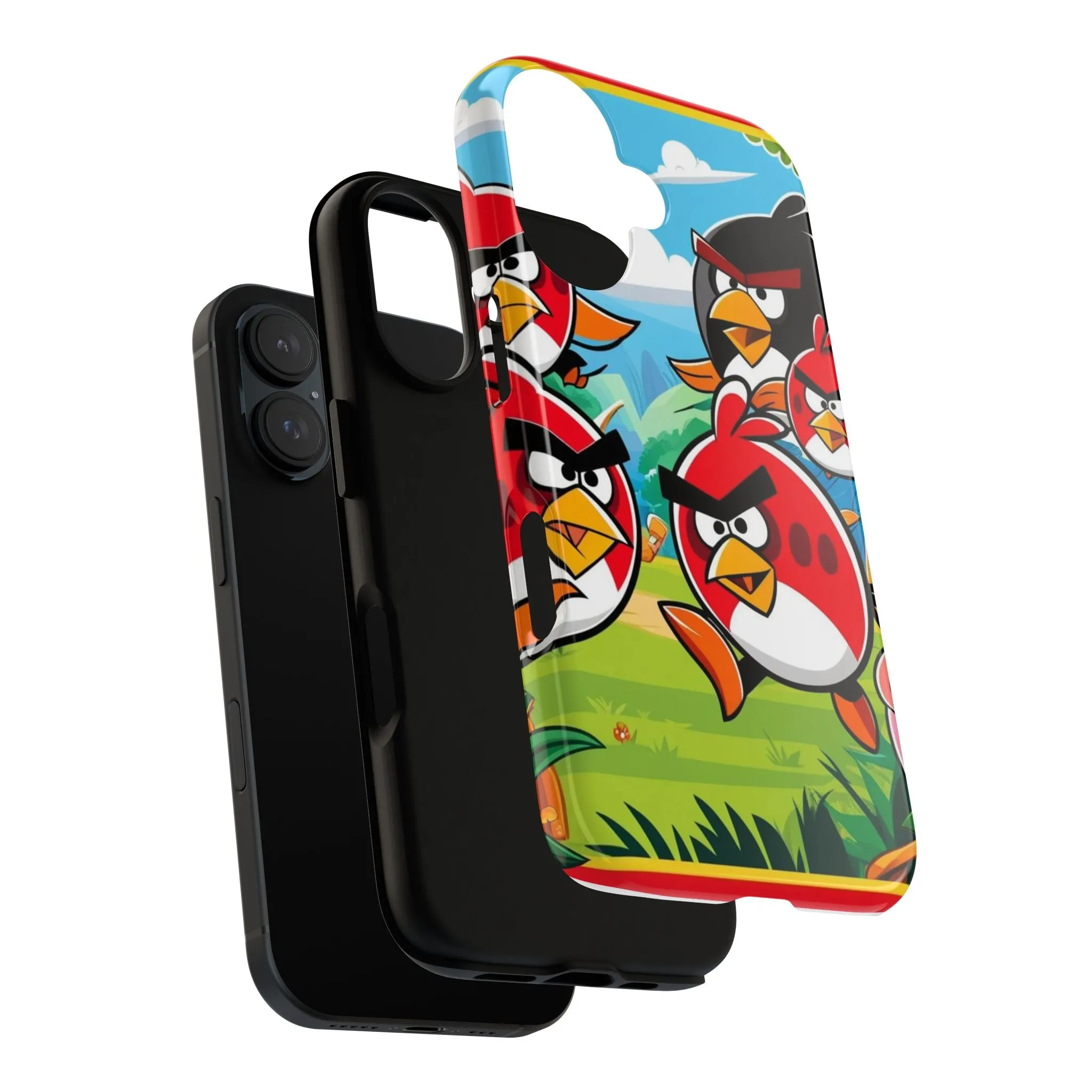 Electronic Cloud Angry Birds-Themed Protective Phone Case – A Perfect Holiday Gift for Gamers!