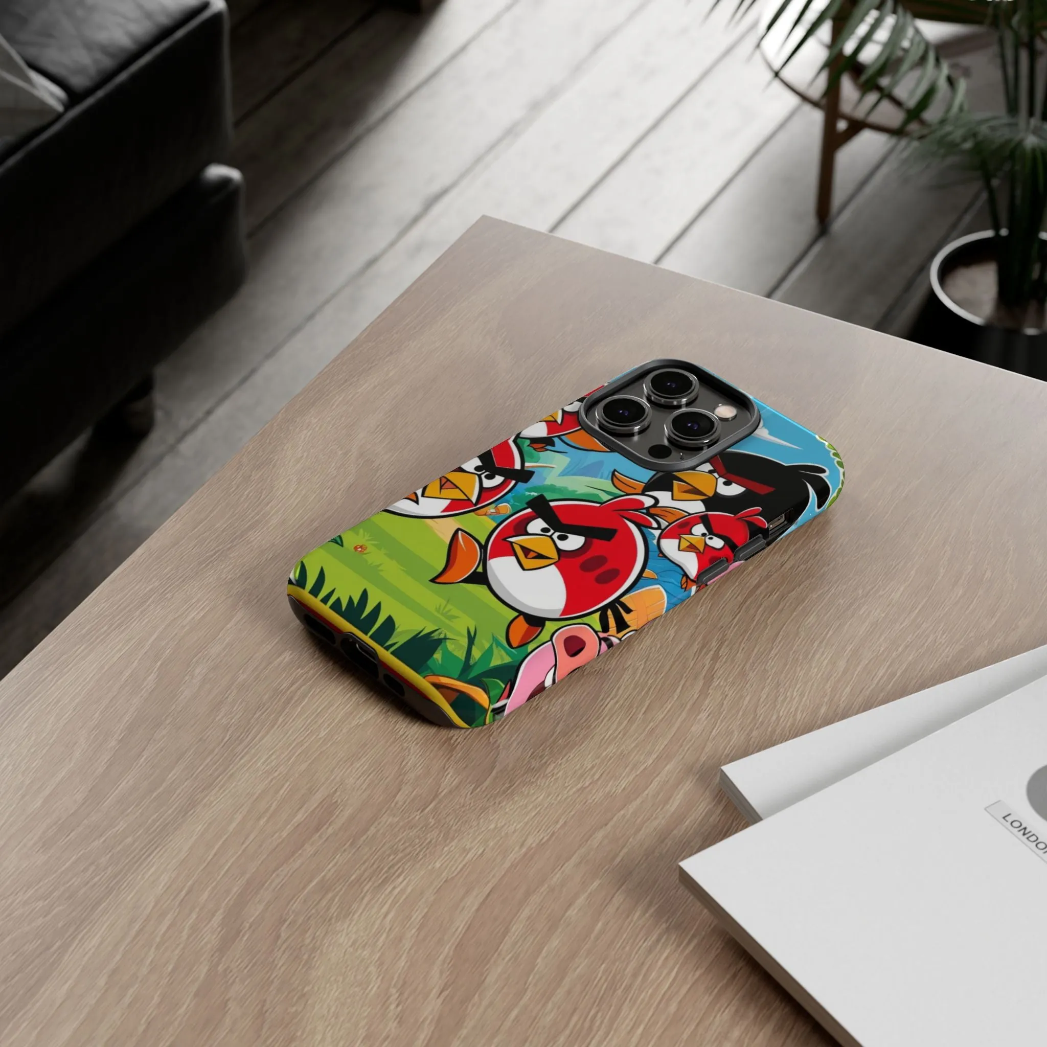 Electronic Cloud Angry Birds-Themed Protective Phone Case – A Perfect Holiday Gift for Gamers!