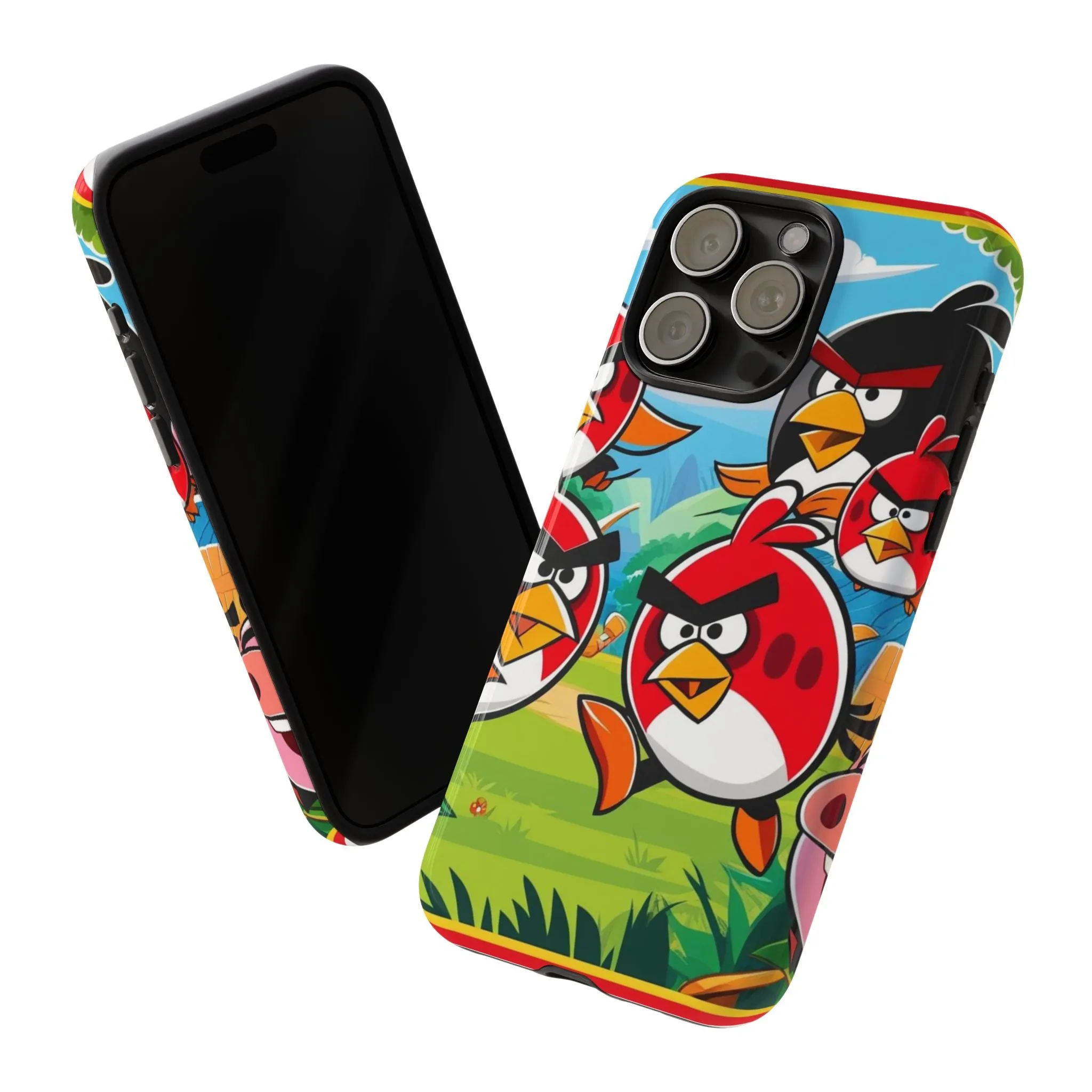 Electronic Cloud Angry Birds-Themed Protective Phone Case – A Perfect Holiday Gift for Gamers!