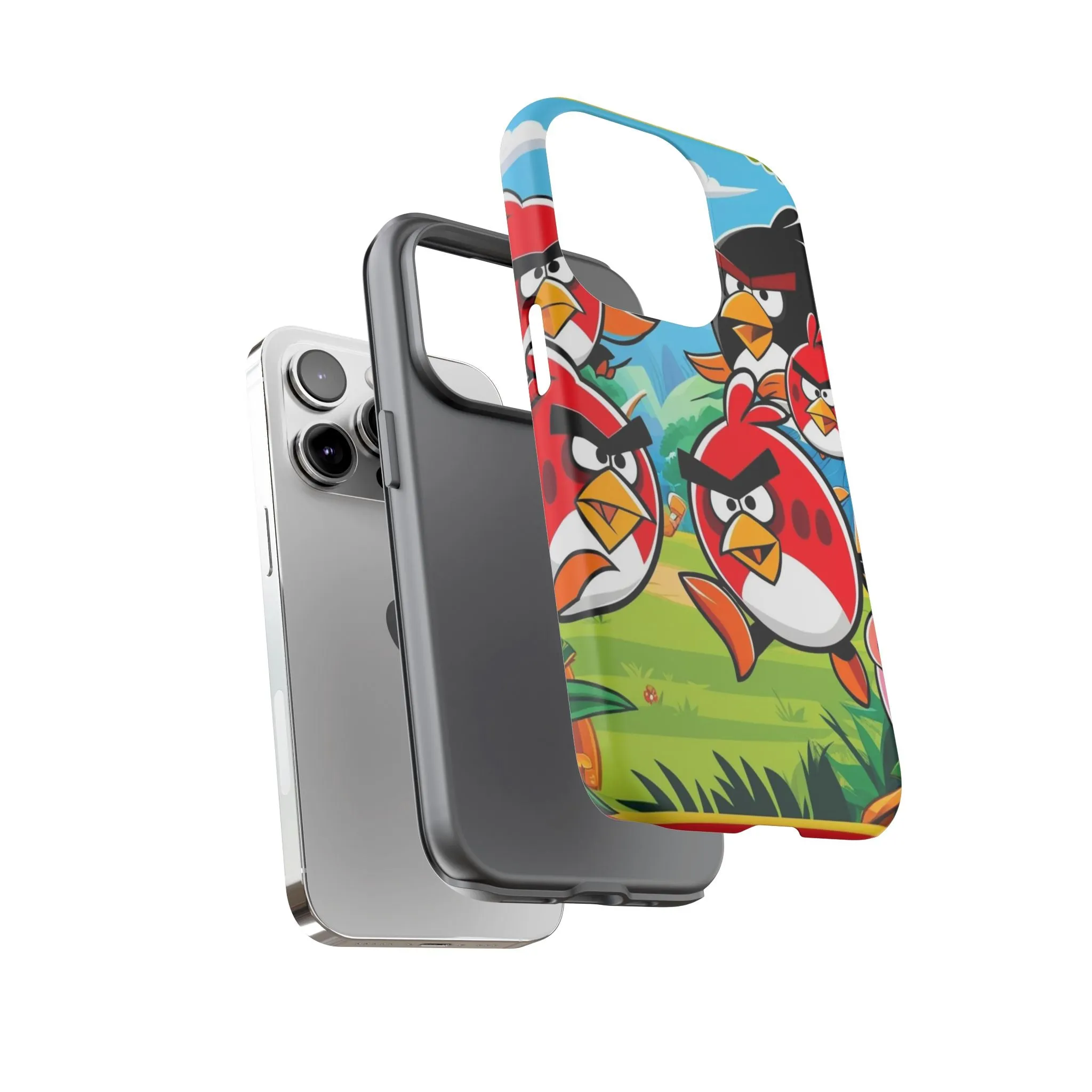 Electronic Cloud Angry Birds-Themed Protective Phone Case – A Perfect Holiday Gift for Gamers!