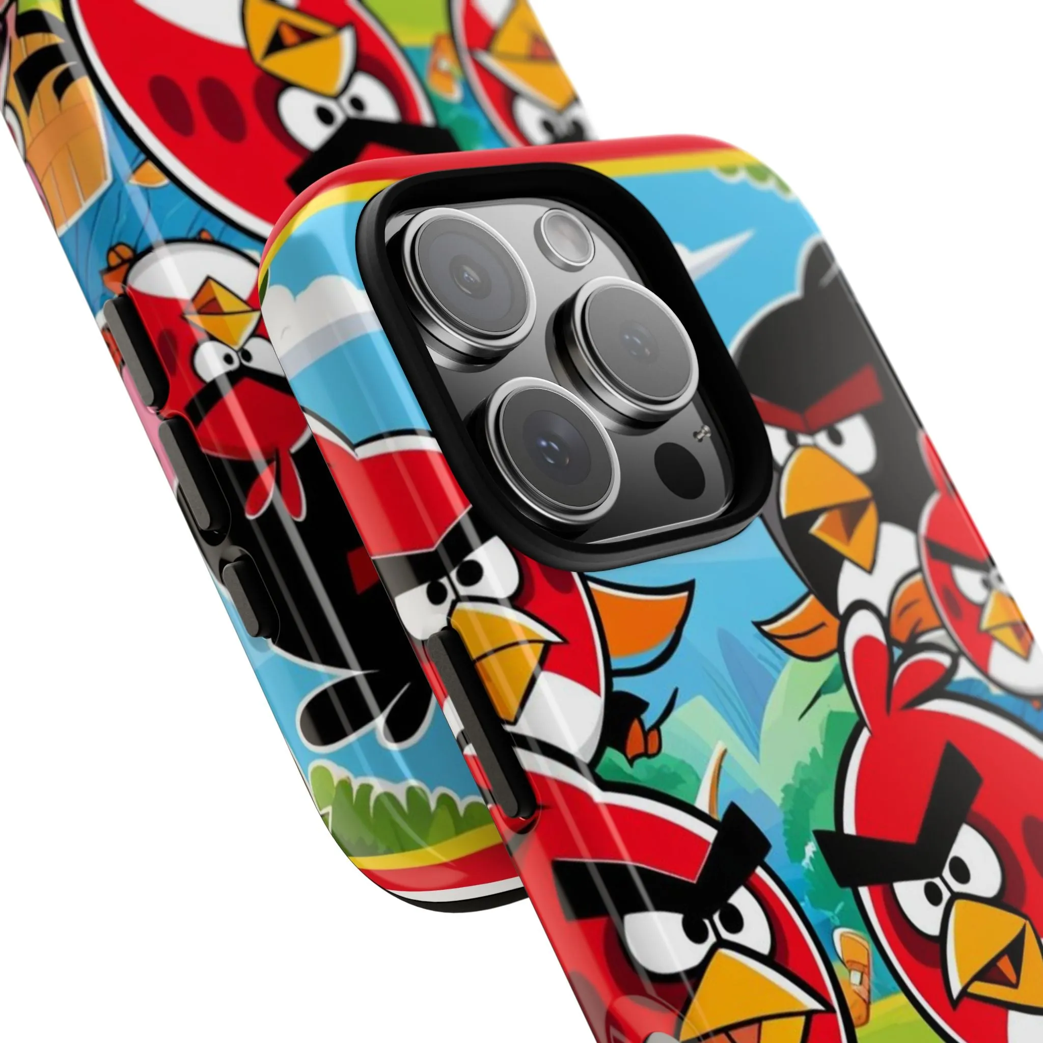 Electronic Cloud Angry Birds-Themed Protective Phone Case – A Perfect Holiday Gift for Gamers!