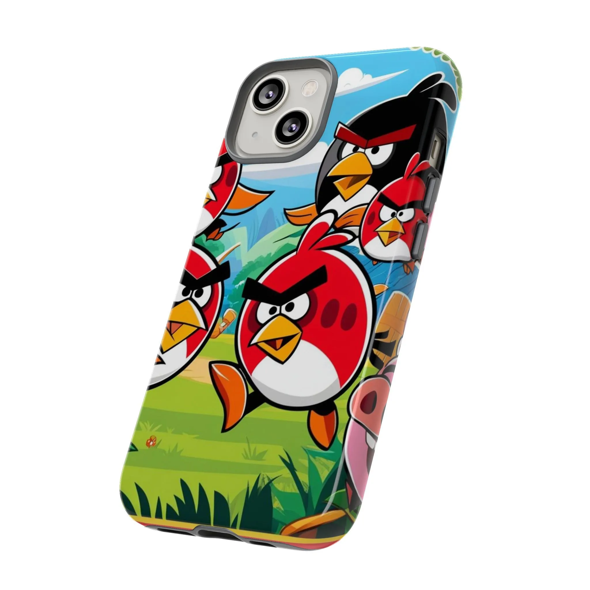 Electronic Cloud Angry Birds-Themed Protective Phone Case – A Perfect Holiday Gift for Gamers!