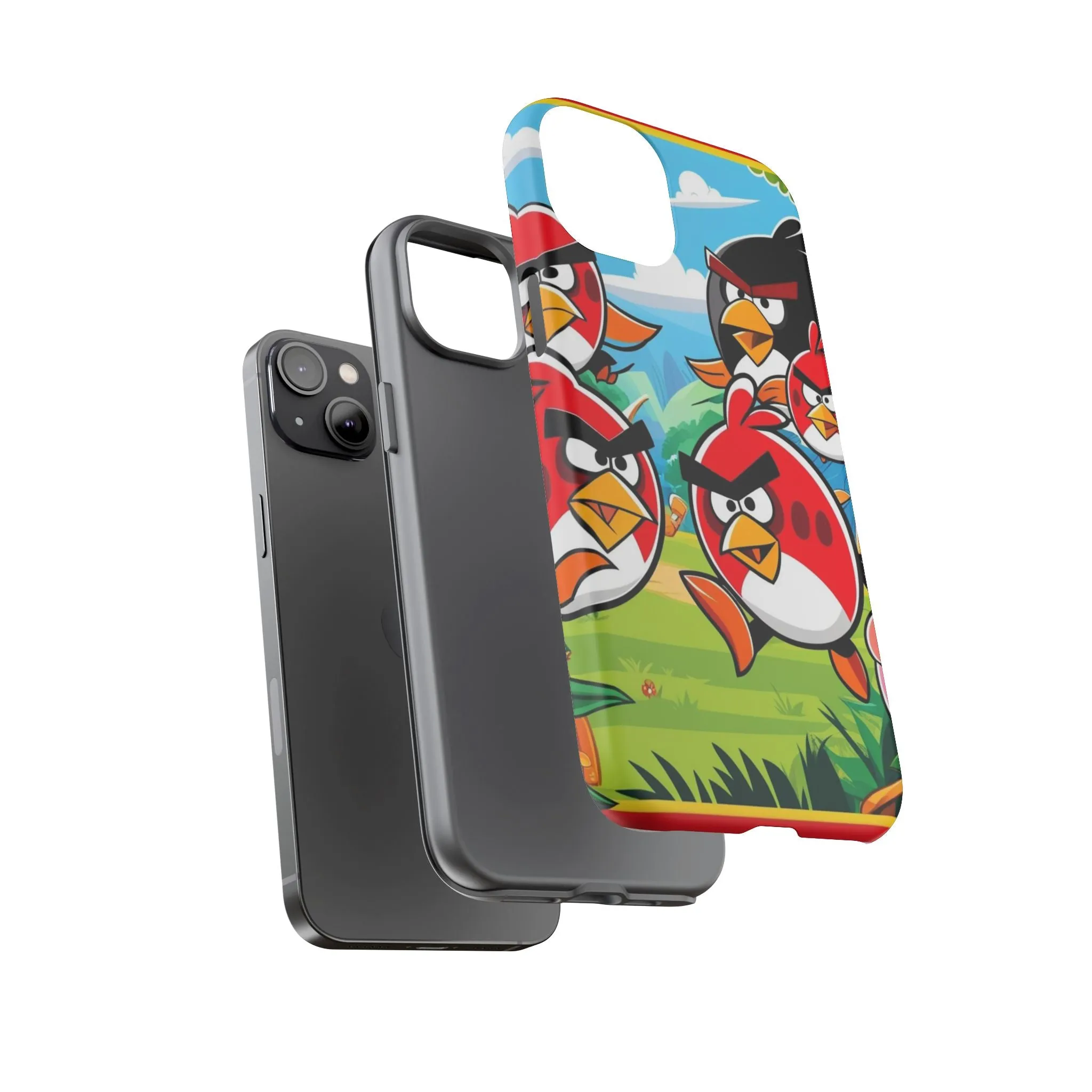 Electronic Cloud Angry Birds-Themed Protective Phone Case – A Perfect Holiday Gift for Gamers!