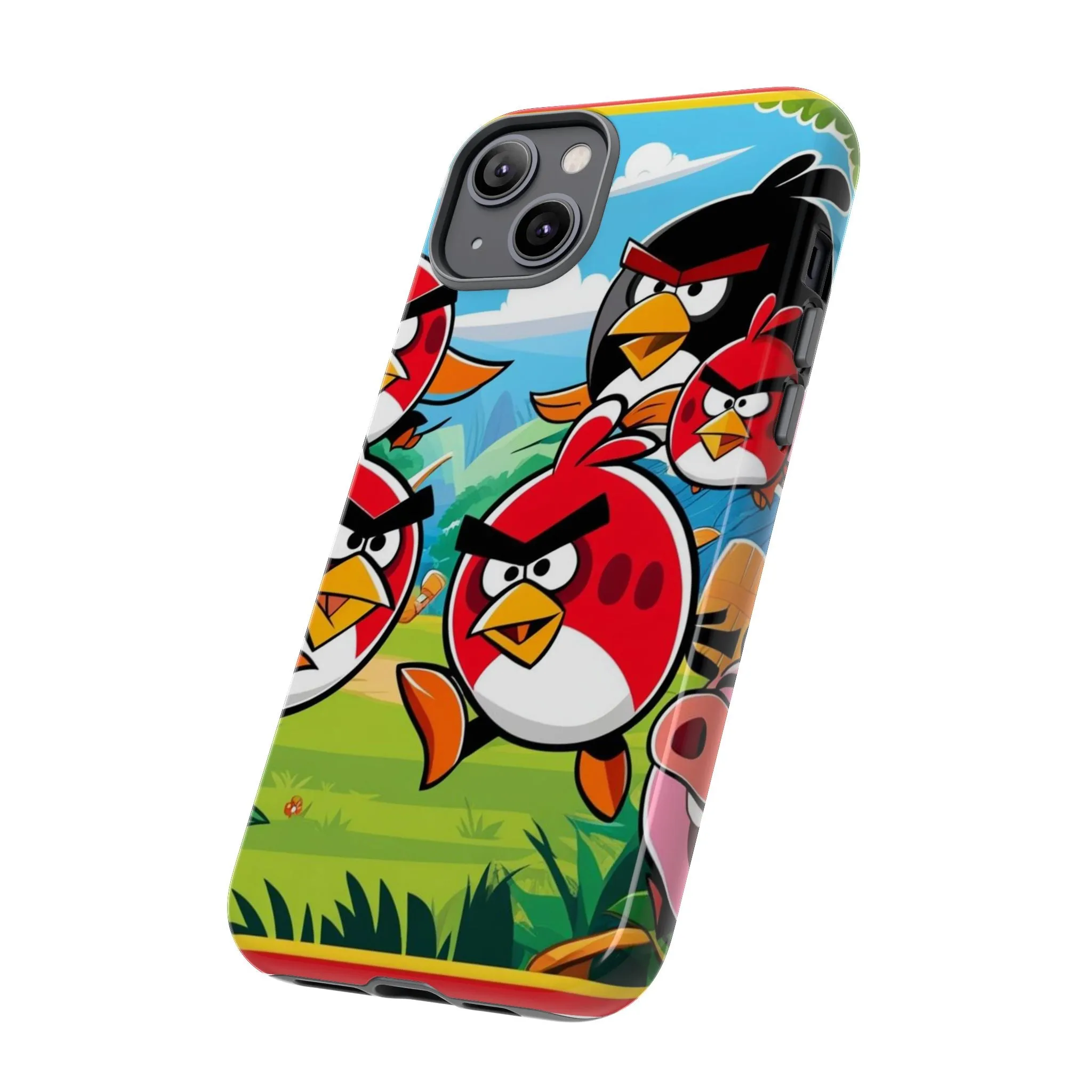 Electronic Cloud Angry Birds-Themed Protective Phone Case – A Perfect Holiday Gift for Gamers!