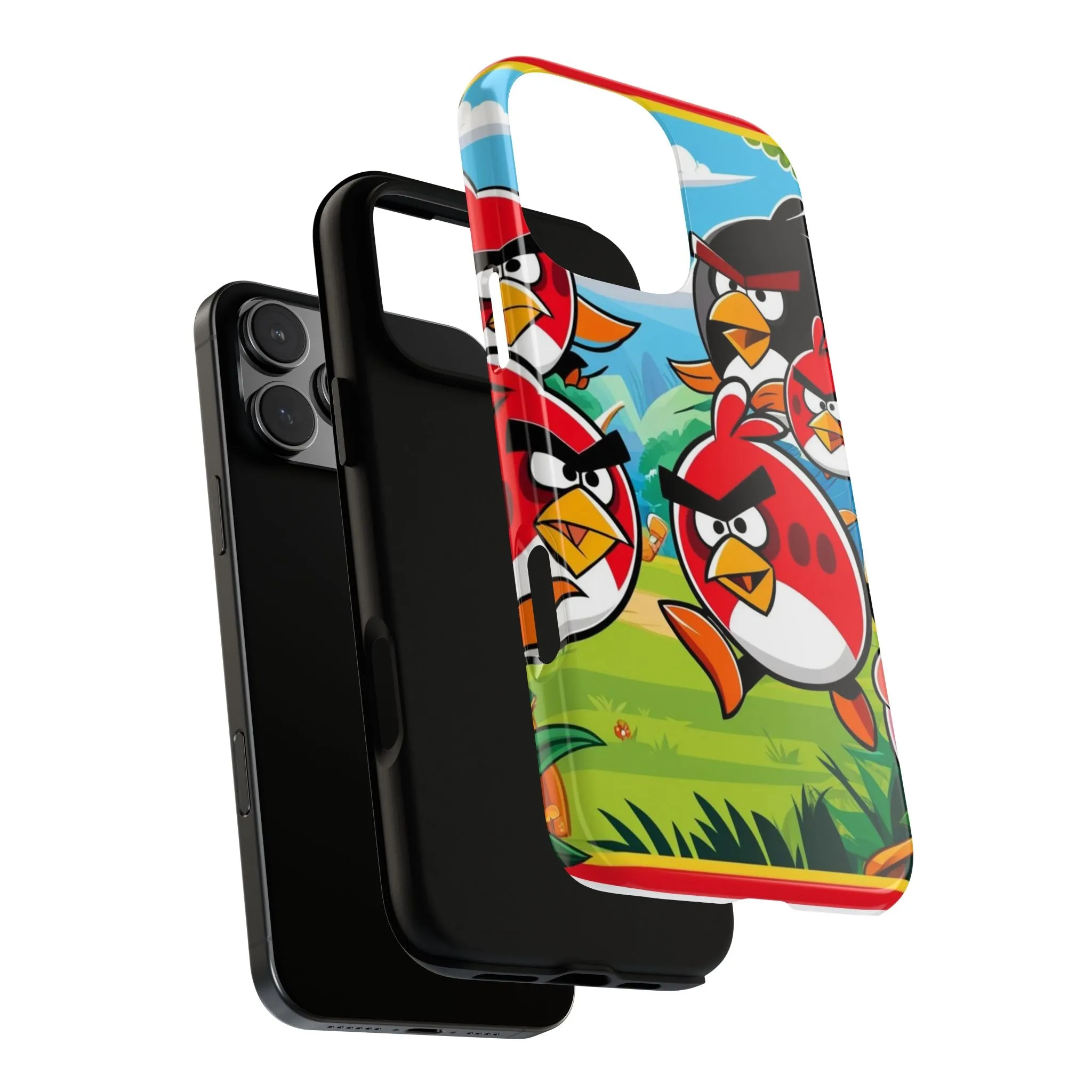 Electronic Cloud Angry Birds-Themed Protective Phone Case – A Perfect Holiday Gift for Gamers!