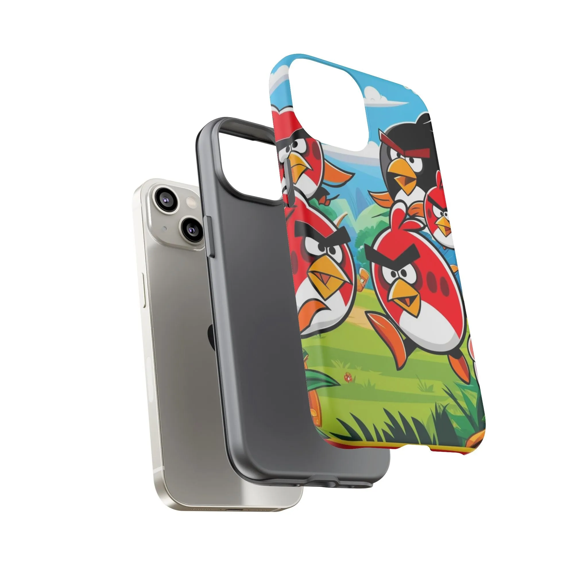 Electronic Cloud Angry Birds-Themed Protective Phone Case – A Perfect Holiday Gift for Gamers!
