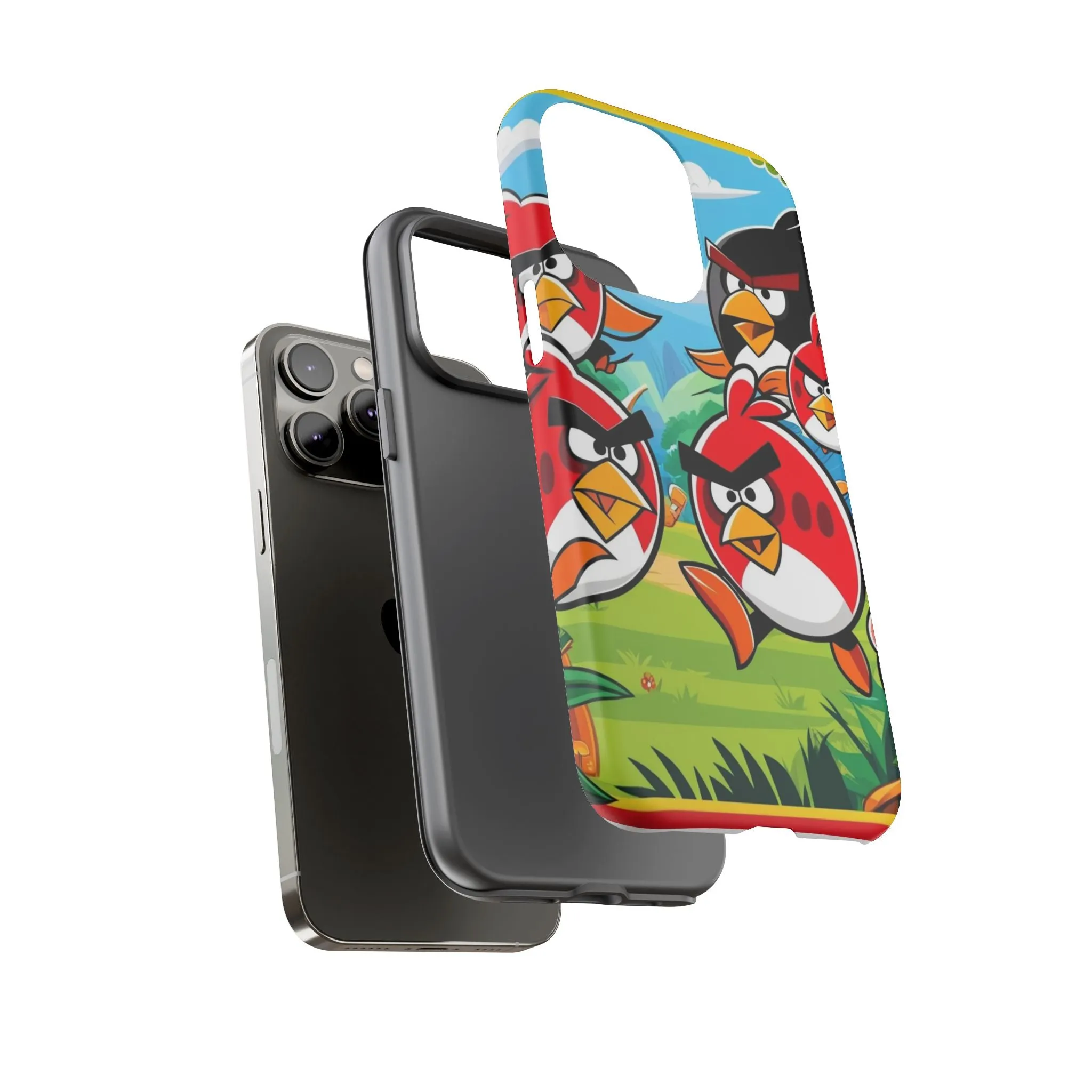 Electronic Cloud Angry Birds-Themed Protective Phone Case – A Perfect Holiday Gift for Gamers!