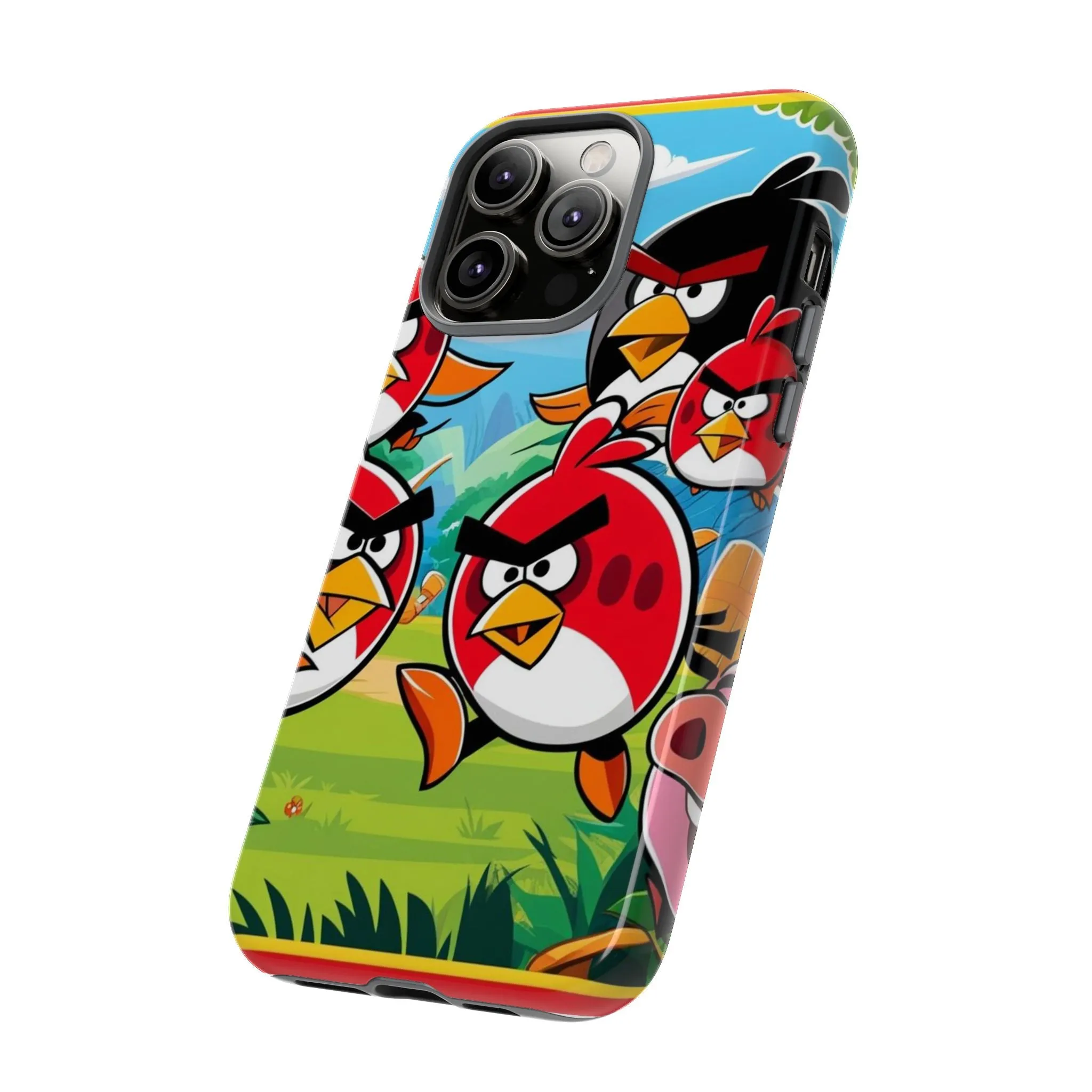 Electronic Cloud Angry Birds-Themed Protective Phone Case – A Perfect Holiday Gift for Gamers!