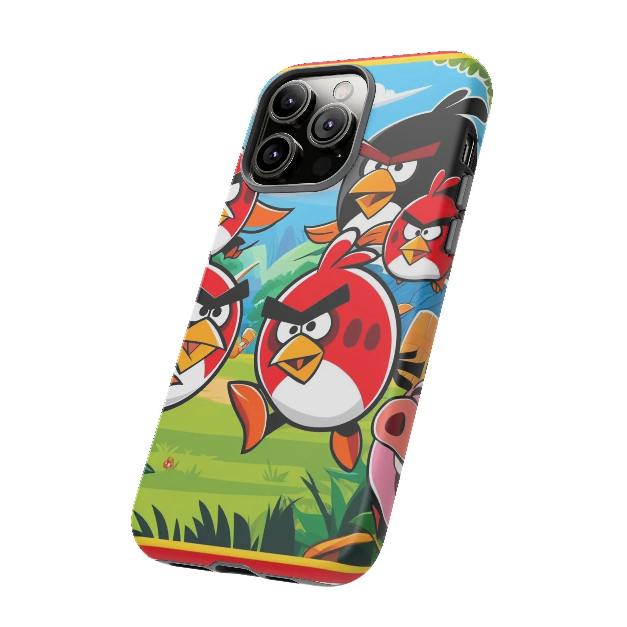 Electronic Cloud Angry Birds-Themed Protective Phone Case – A Perfect Holiday Gift for Gamers!