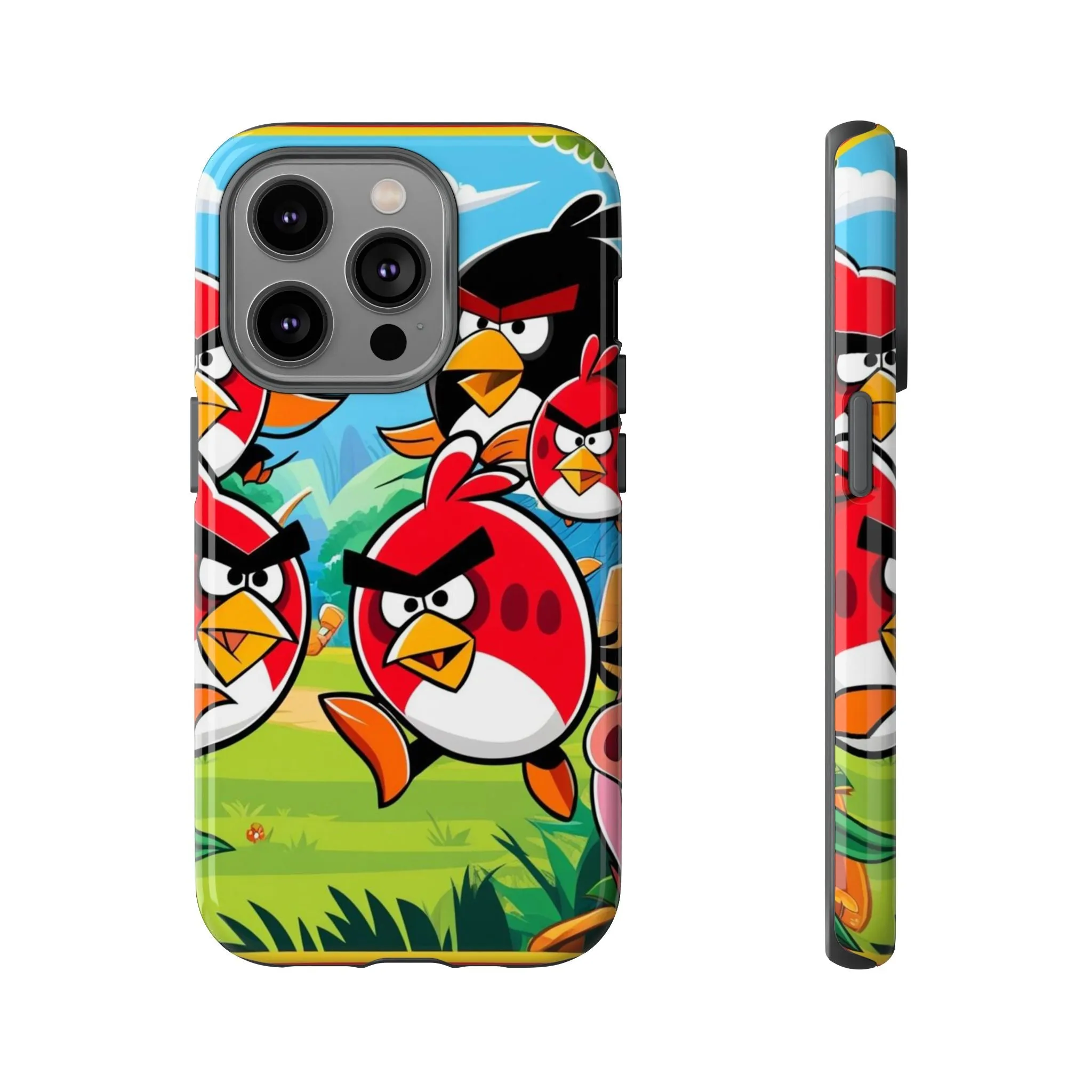 Electronic Cloud Angry Birds-Themed Protective Phone Case – A Perfect Holiday Gift for Gamers!