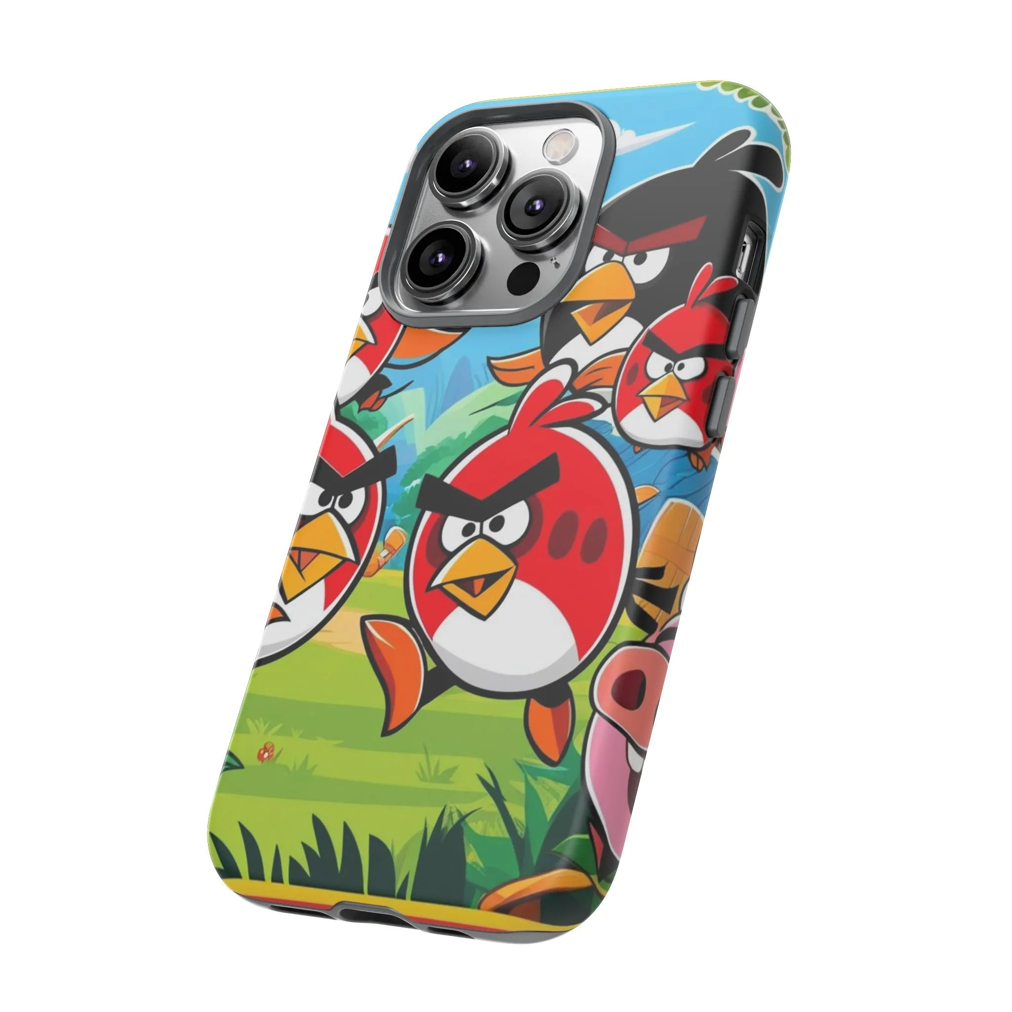 Electronic Cloud Angry Birds-Themed Protective Phone Case – A Perfect Holiday Gift for Gamers!