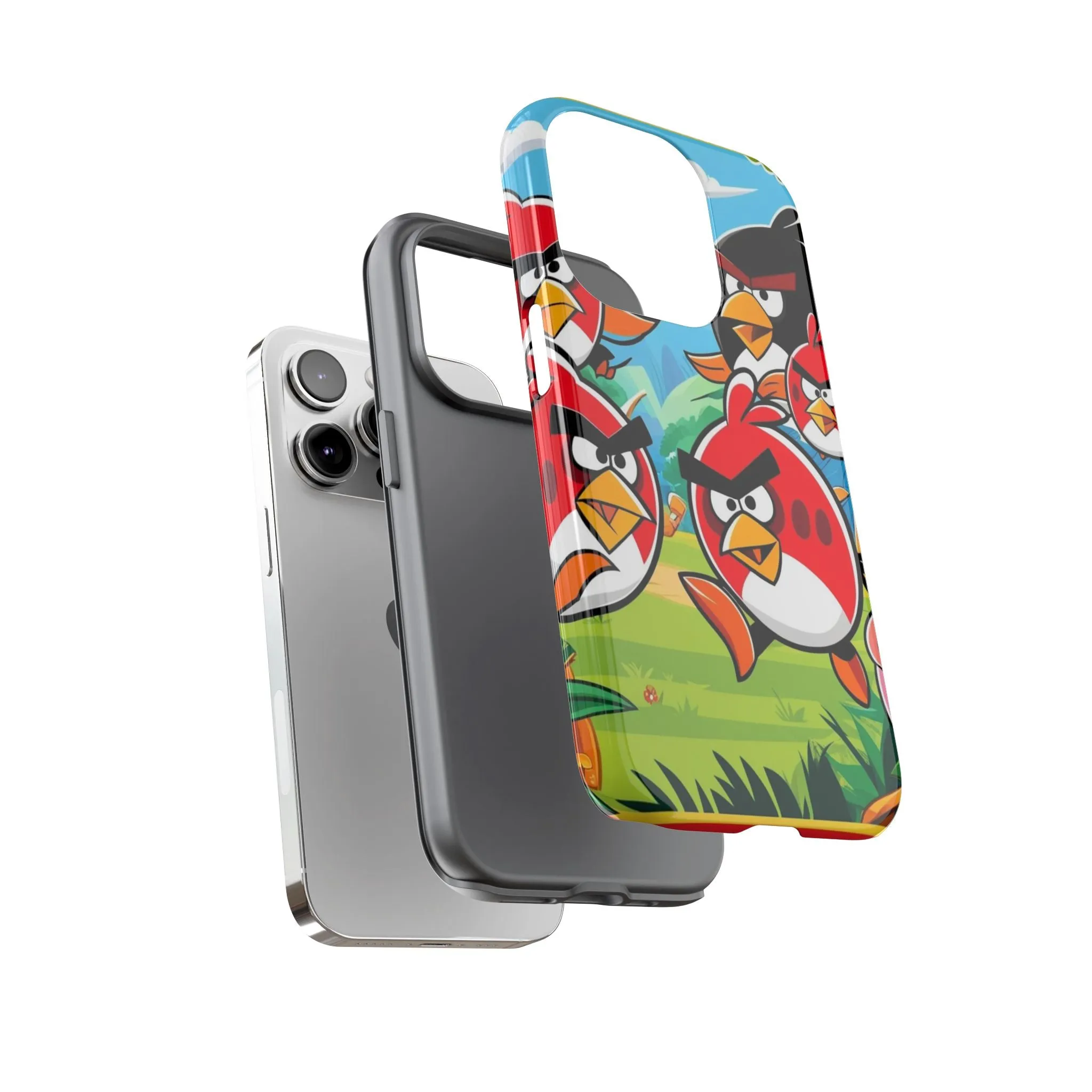 Electronic Cloud Angry Birds-Themed Protective Phone Case – A Perfect Holiday Gift for Gamers!