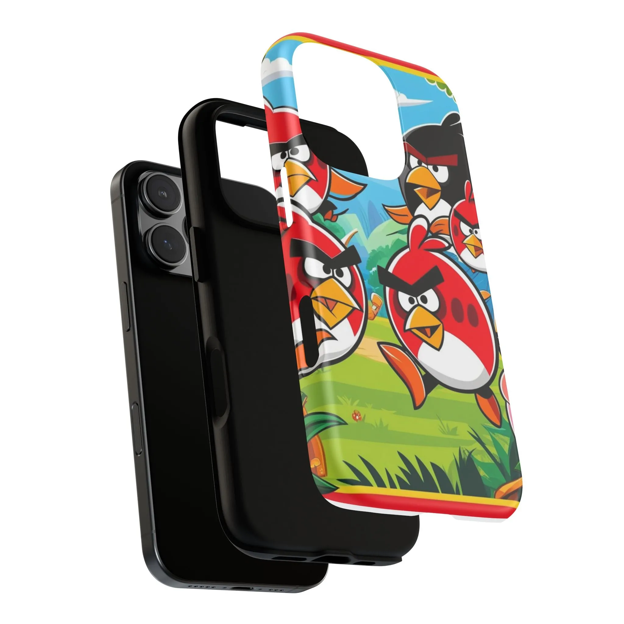 Electronic Cloud Angry Birds-Themed Protective Phone Case – A Perfect Holiday Gift for Gamers!