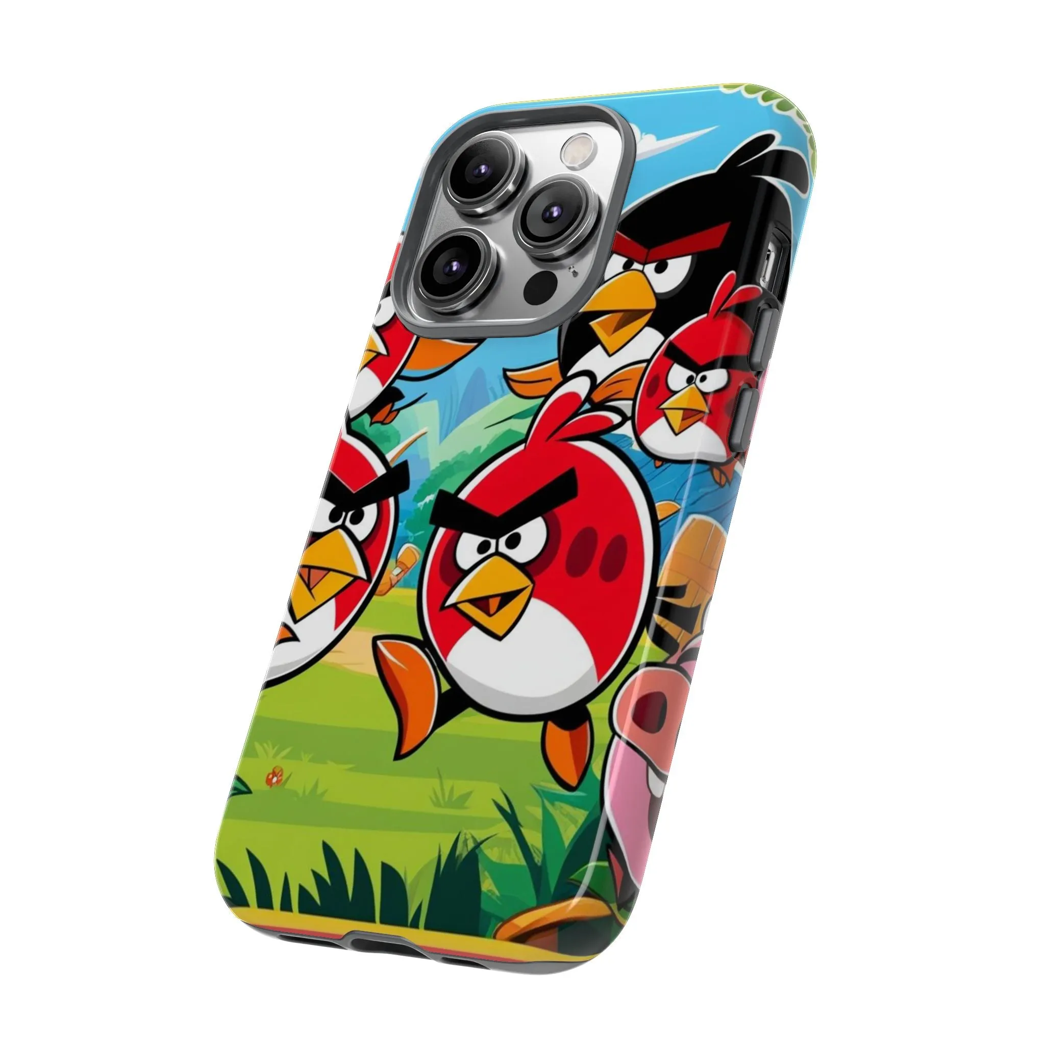 Electronic Cloud Angry Birds-Themed Protective Phone Case – A Perfect Holiday Gift for Gamers!