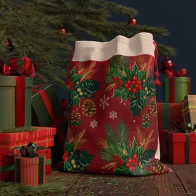 Electronic Cloud Holly Wreath Gift Bag – Elegant Holiday Charm for Your Gifts!