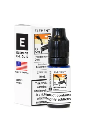Element Emulsions Fresh Squeeze   Crema High VG ELiquid