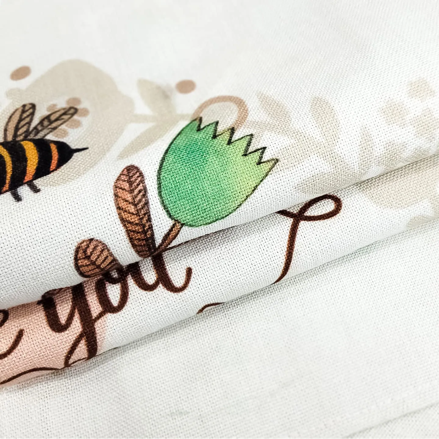 FABKUC Microwave/Oven Top Cotton Cover with 2 Utility Pockets, Splash-Proof, Dustproof Washer Dryer Cover (Little Bee)